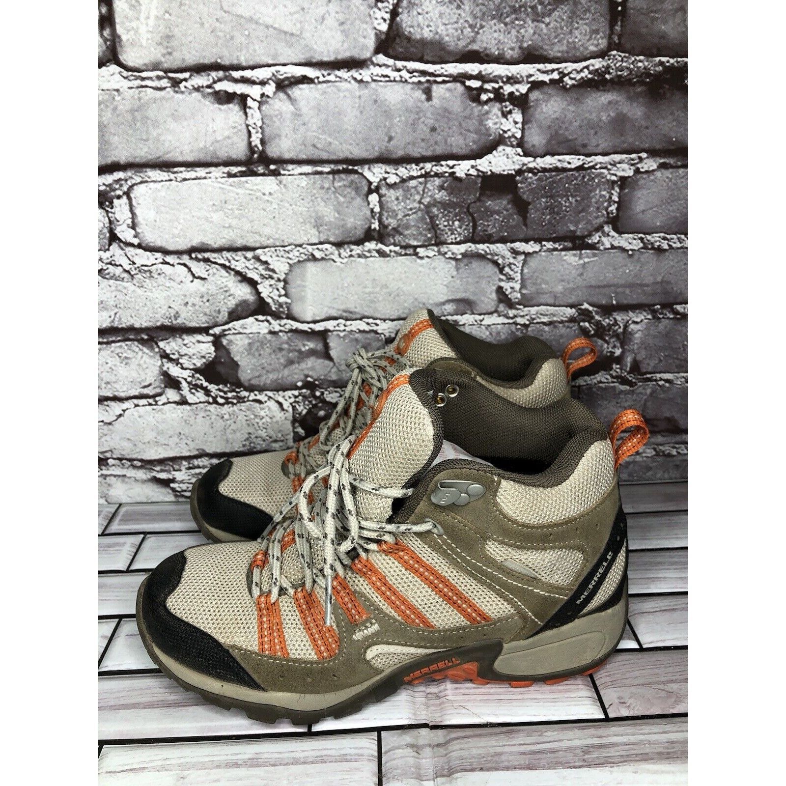 Merrell MERRELL Tuskora Waterproof Brindle Burnt Orange Hiking Boots Size US 8 / IT 38 - 17 Thumbnail