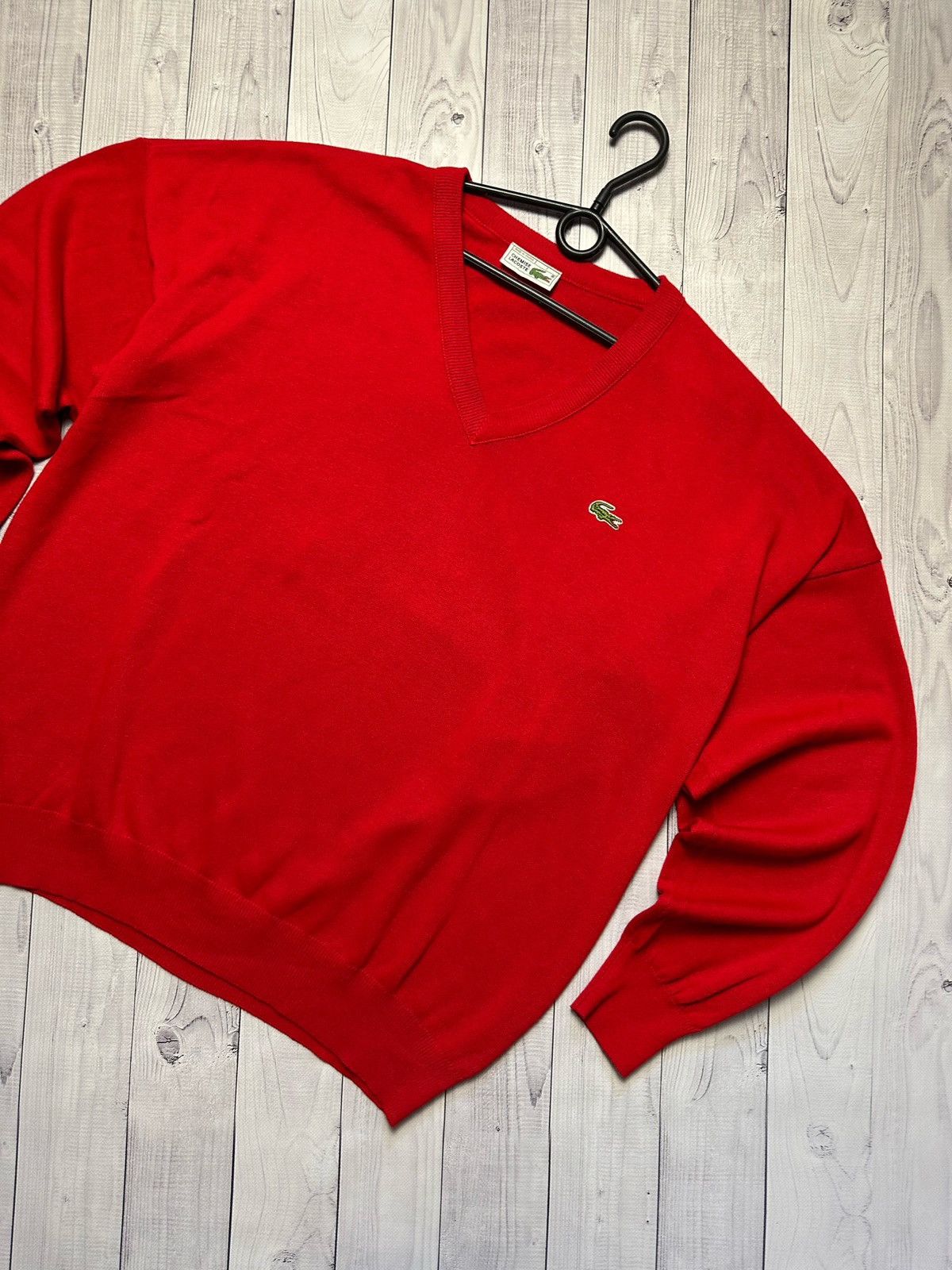 Lacoste × Vintage Lacoste vintage V-neck knitted sweater Size XXL Size US XXL / EU 58 / 5 - 2 Thumbnail