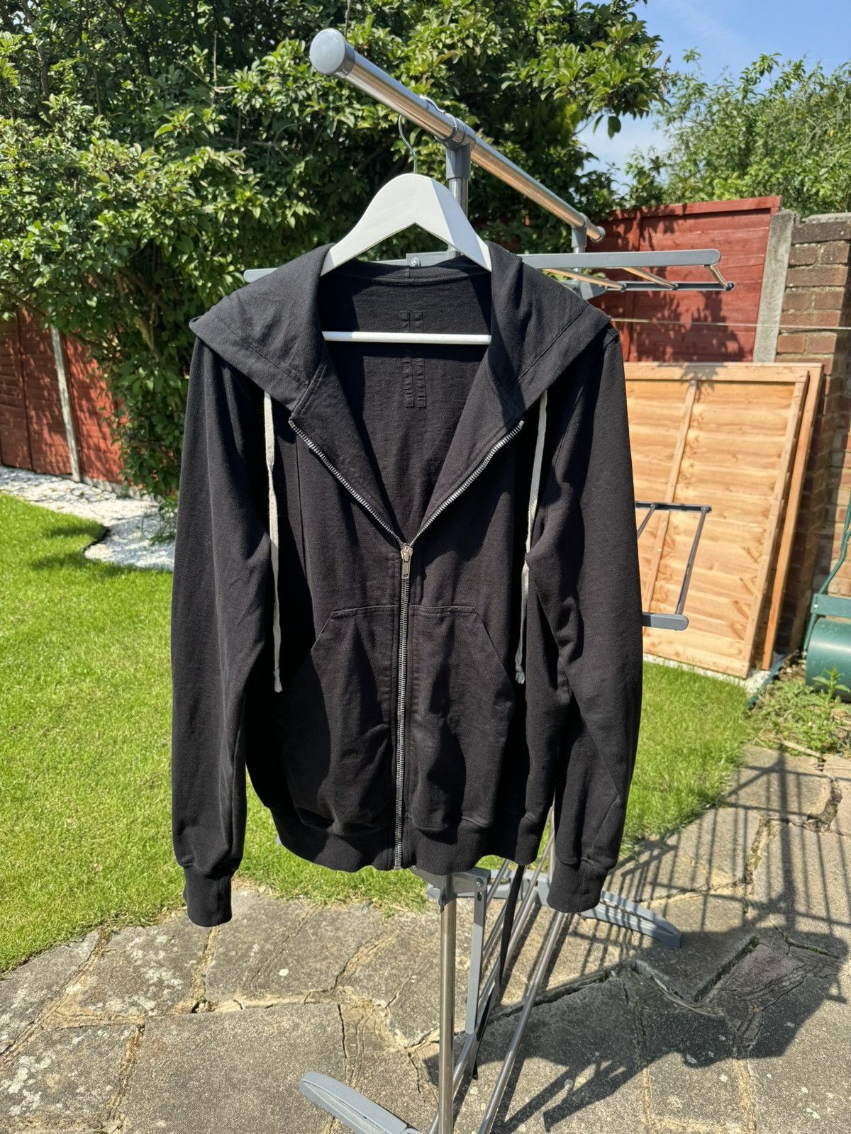 image of Rick Owens x Rick Owens Drkshdw Jason Hoodie in Black, Men's (Size XL)