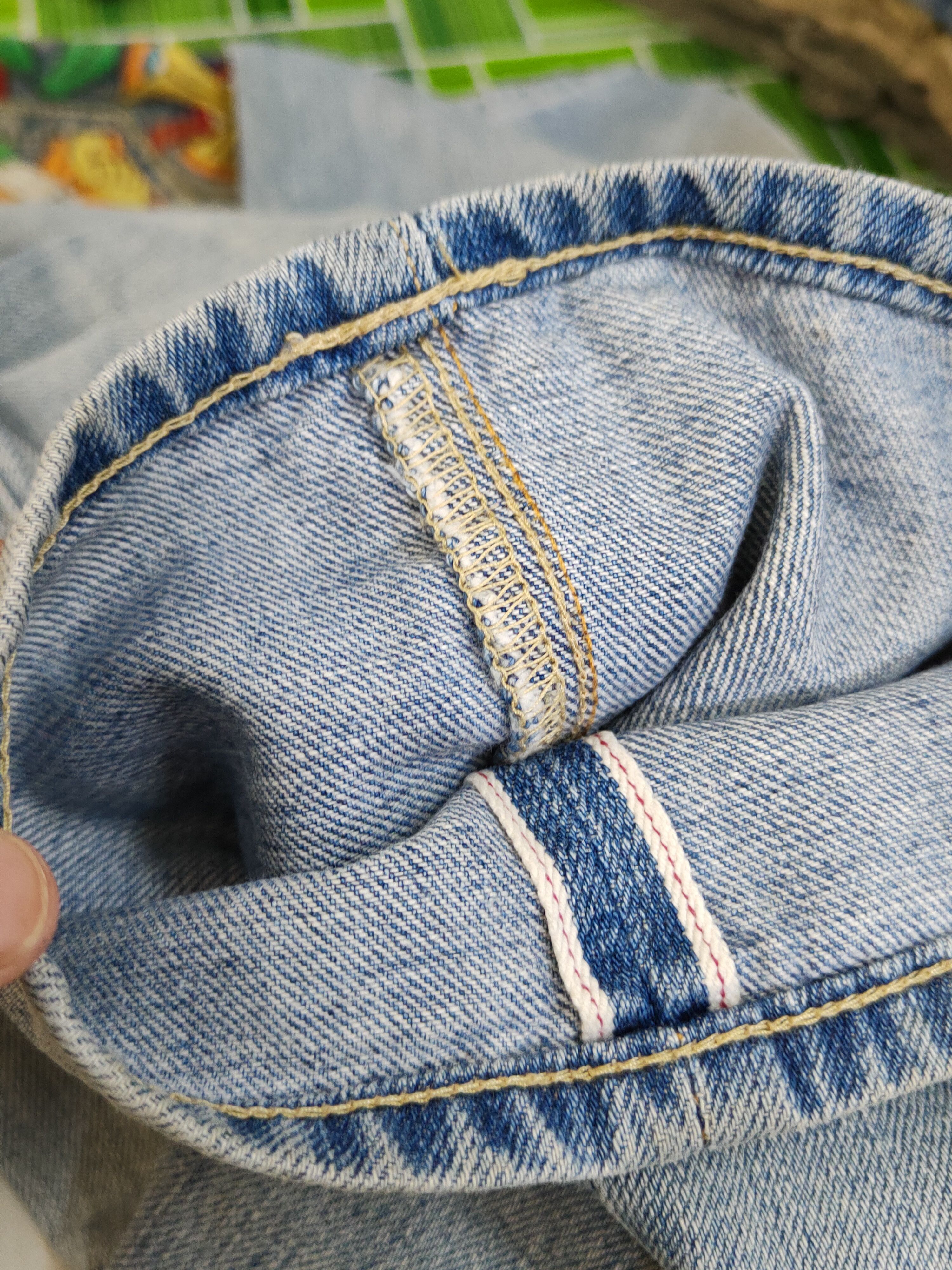 Japanese Brand Uniqlo Blue faded selvedge Distressed Ripped denim #W1493 Size US 32 / EU 48 - 12 Thumbnail