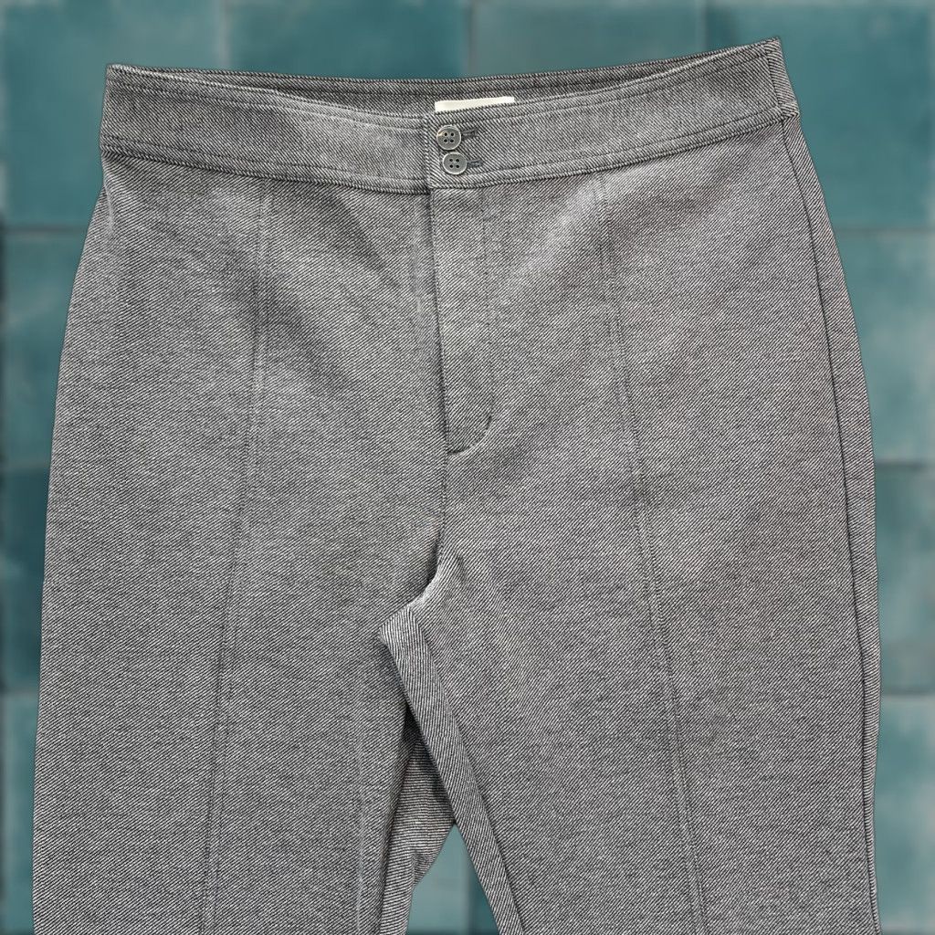 Vintage Maeve Anthropologie Kick Boot Pants Women's 12P Petite Gray Stretch City Career Chino Boots Jeans Size 34" / US 12 / IT 48 - 1 Thumbnail