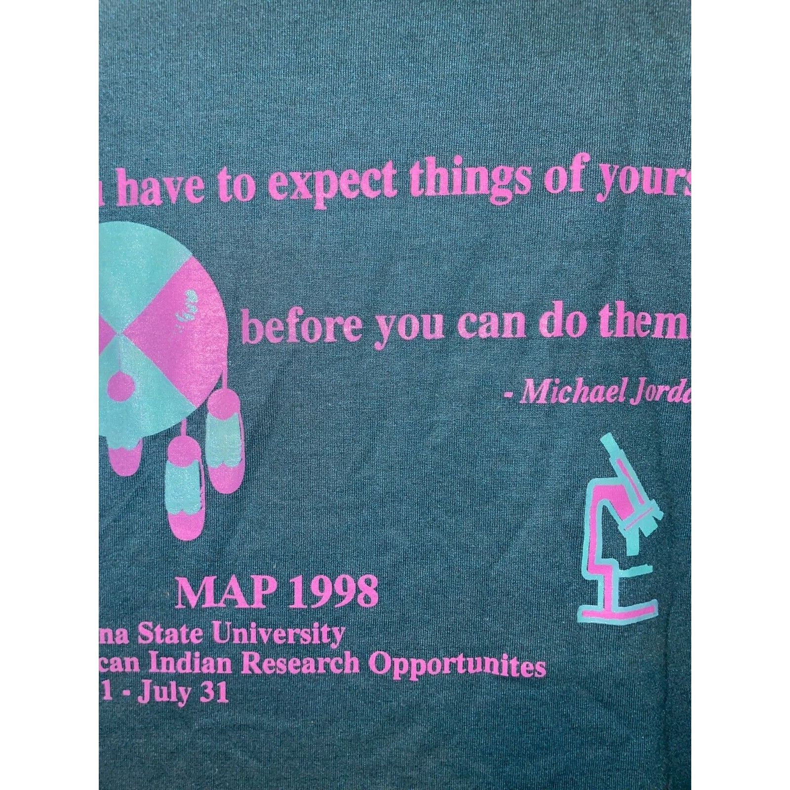Jerzees Vintage Montate State Shirt MAP Expect Things Green Tee VTG Size US XL / EU 56 / 4 - 9 Thumbnail
