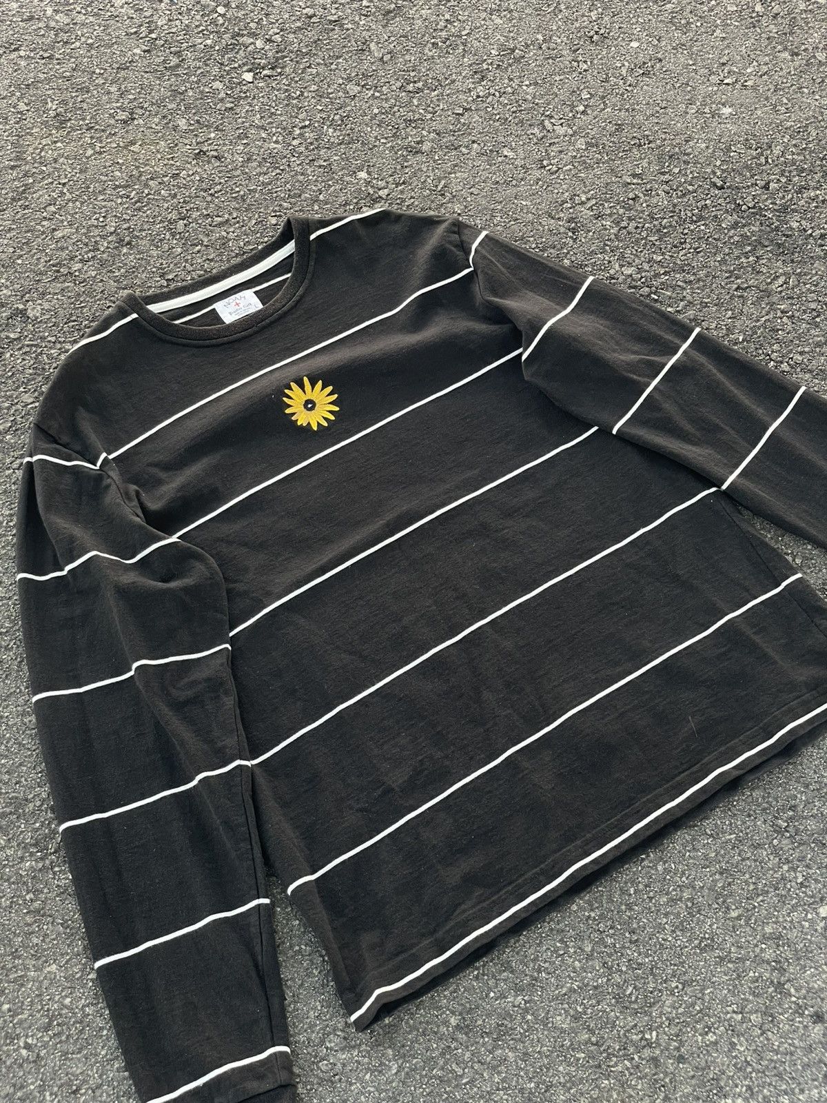 Noah Noah NYC Black Stripe Flower Long Sleeve Size US L / EU 52-54 / 3 - 3 Thumbnail