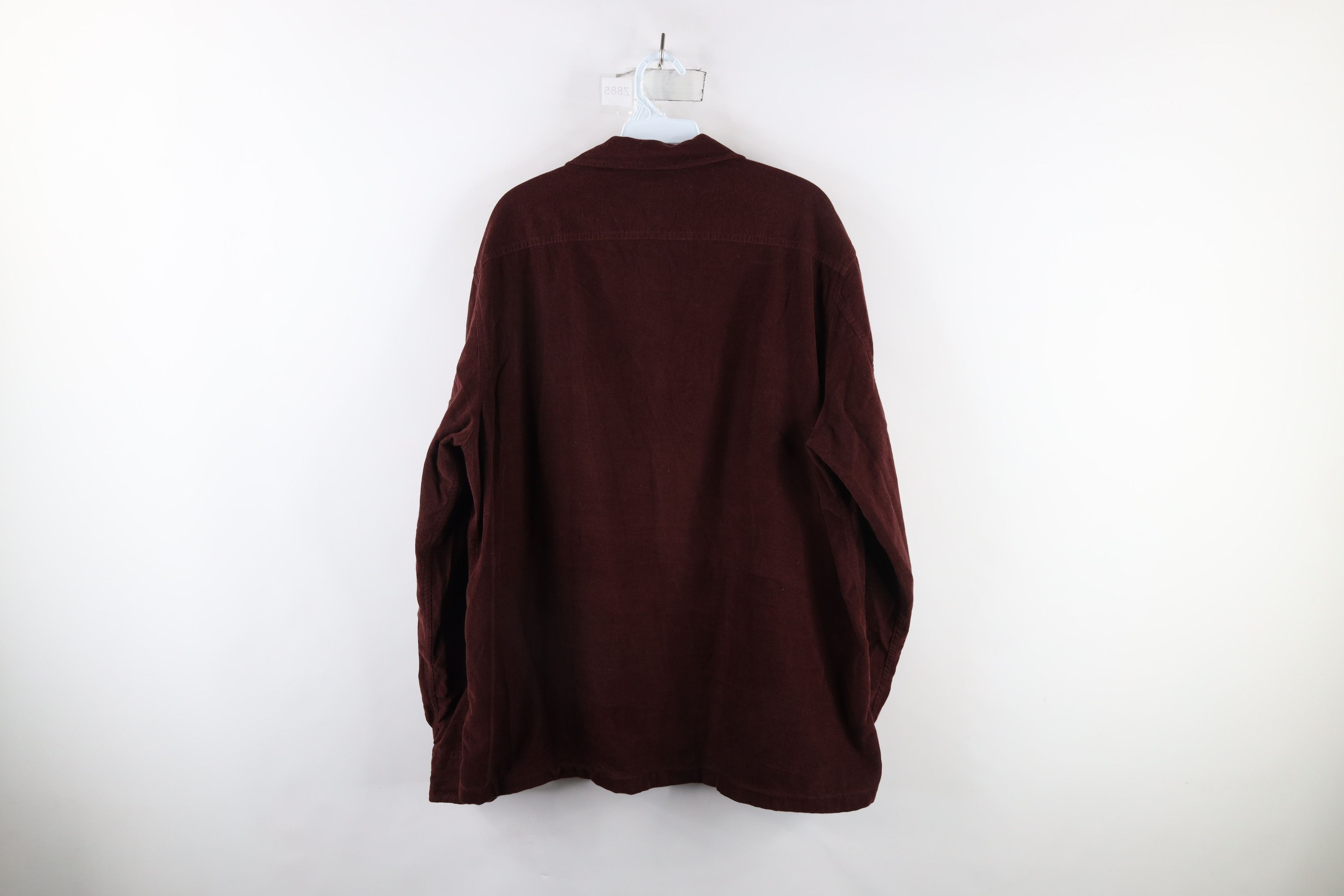 J.Crew × Vintage J Crew Collar Corduroy Double Pocket Button Shirt Burgundy Size US L / EU 52-54 / 3 - 8 Thumbnail