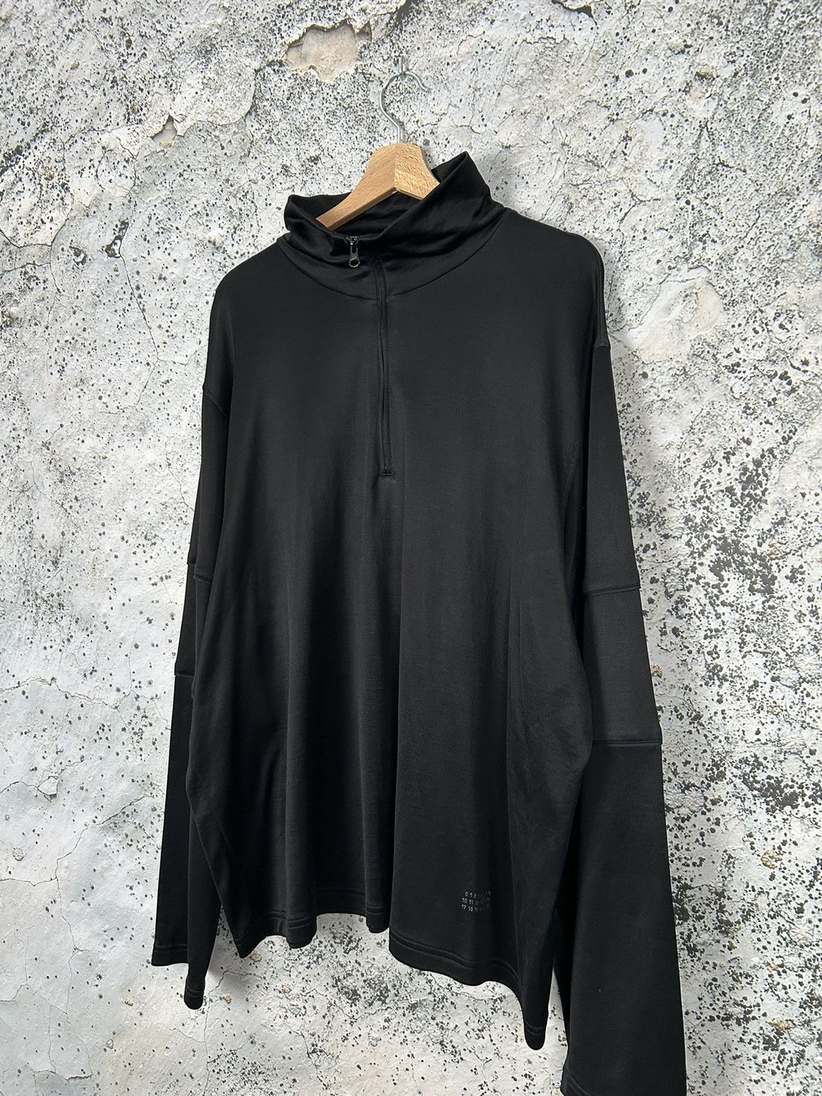 Designer Maison Margiela MM6 Paris Half Zip Sweatshirt/Longsleeve Size US L / EU 52-54 / 3 - 2 Thumbnail