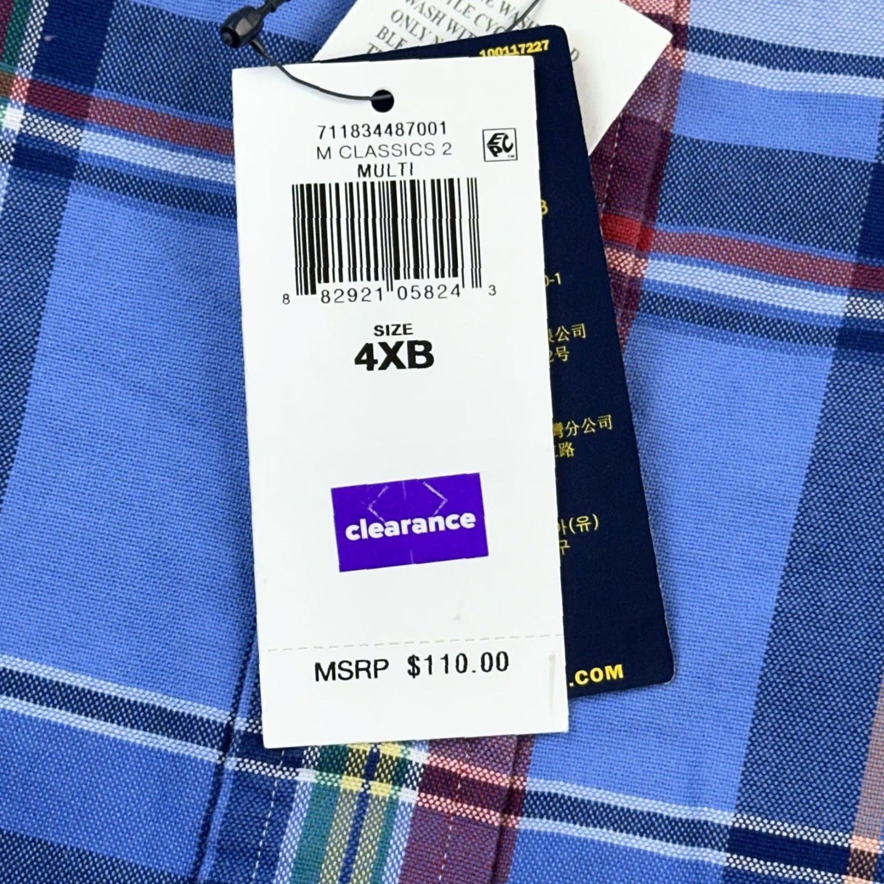 Ralph Lauren Ralph Lauren Shirt Mens 4XB Blue Plaid Oxford Long Sleeve Button Down Casual NWT Size US XXL / EU 58 / 5 - 7 Thumbnail