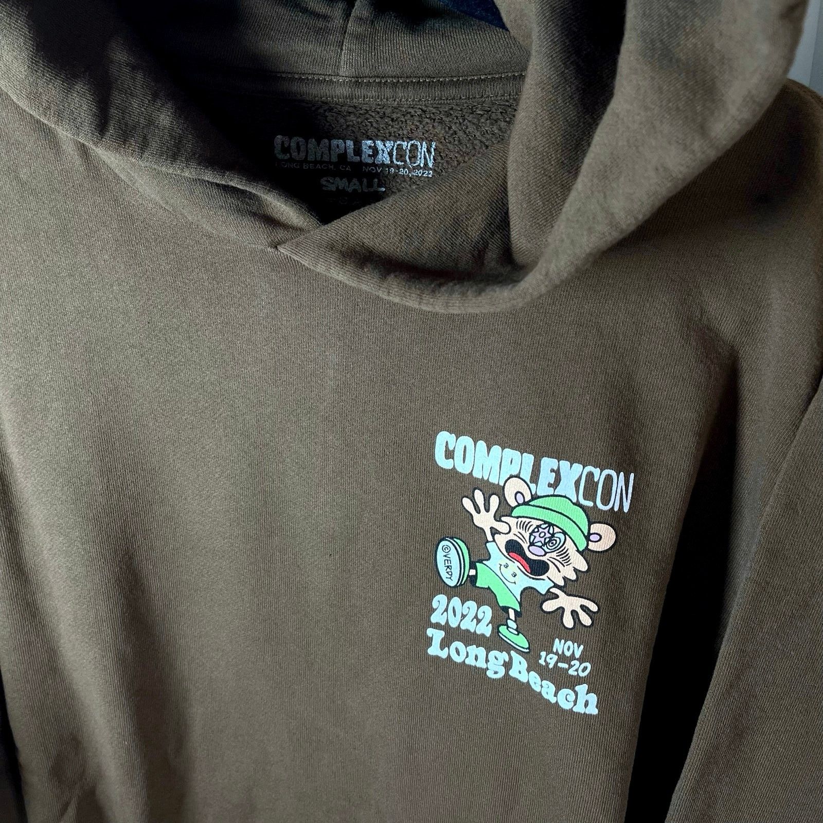 Complex •NEW• Complexcon X Verdy Logo Hoodie Mocha Brown Size Small Size US S / EU 44-46 / 1 - 9 Thumbnail