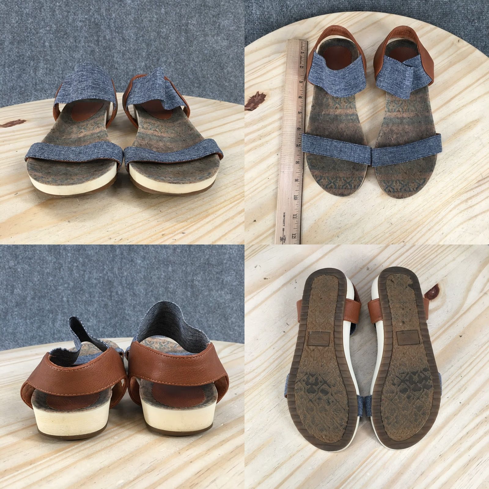 Vintage Rocket Dog Sandals Women's 6.5 Blue Slip-On Ankle Strap Casual Comfort Low Top Shoes Size M / US 6-8 / IT 42-44 - 8 Thumbnail