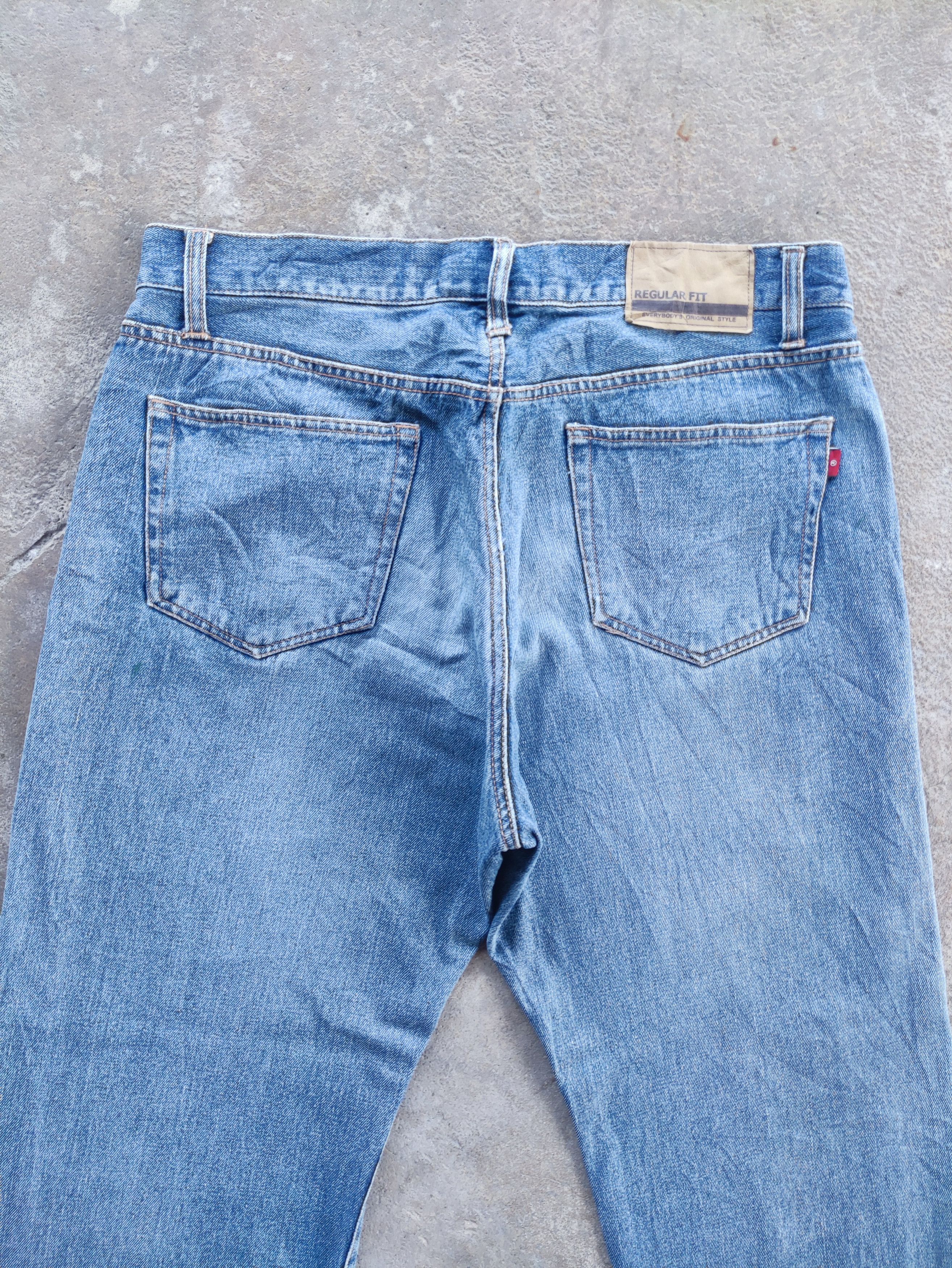 Japanese Brand W34 Vintage Japanese Baggy Jeans Distressed Faded Pants Size US 35 - 8 Thumbnail