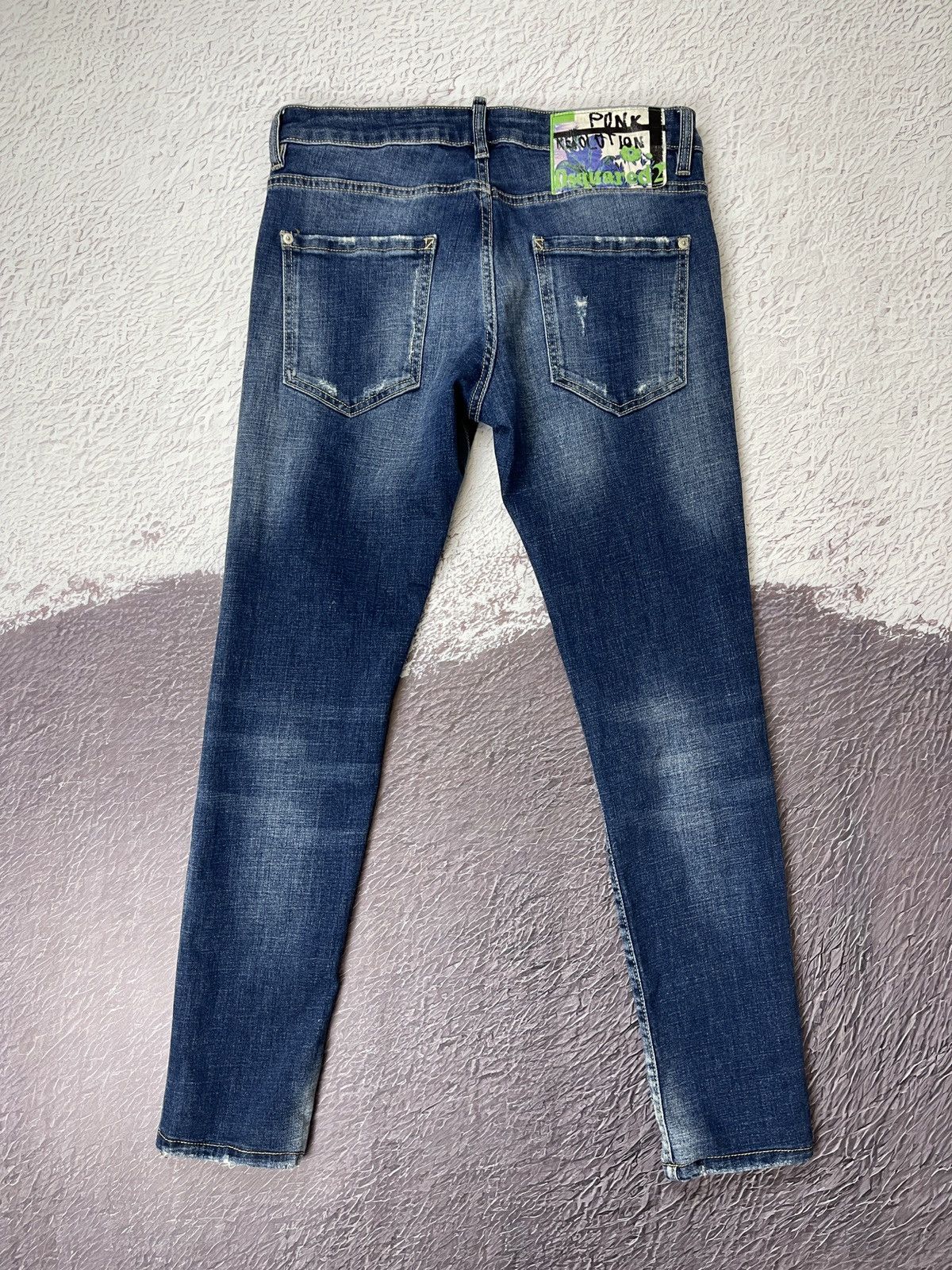 Dsquared2 Dsquared2 blue faded paint distressed punk revolution jeans Size US 32 / EU 48 - 12 Thumbnail