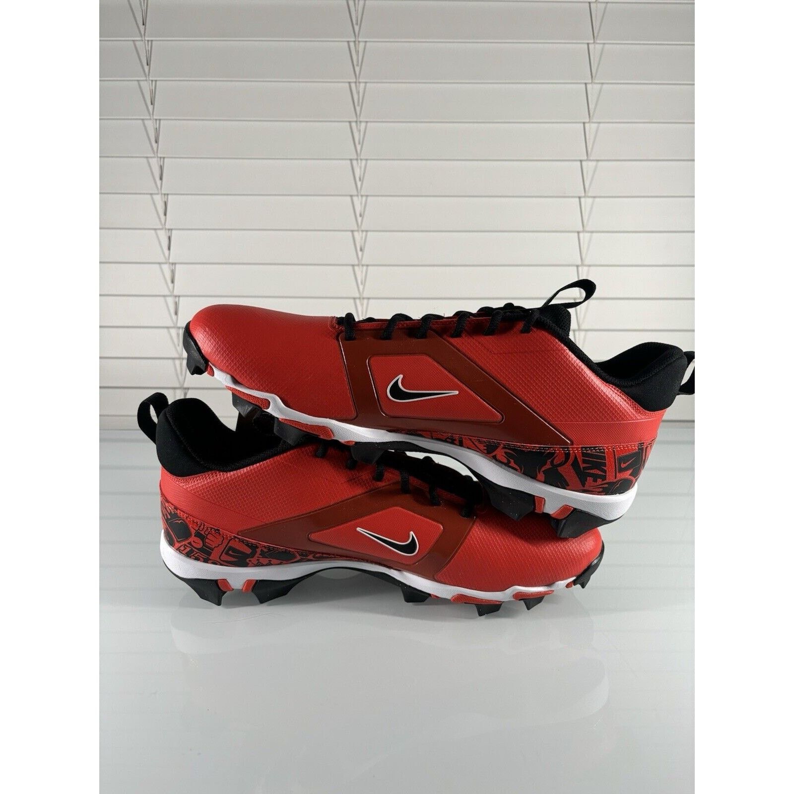 Nike Nike Alpha Menace Cleats 4 Shark Picante Red Black Size 14 Size US 14 / EU 47 - 4 Thumbnail