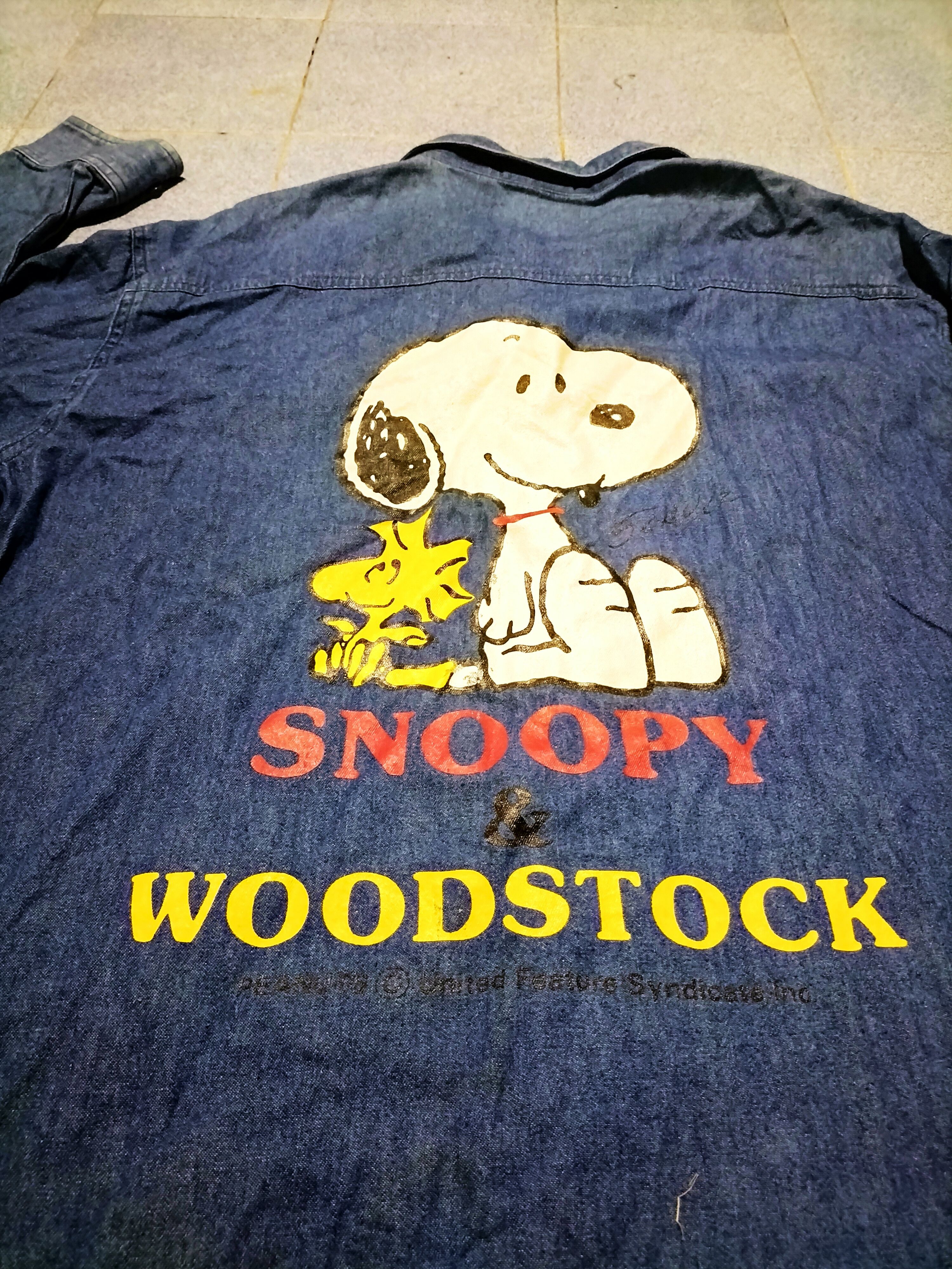 Cartoon Network Vintage Peanuts Snoopy Woodstock 90s Denim Shirts Size US L / EU 52-54 / 3 - 15 Thumbnail