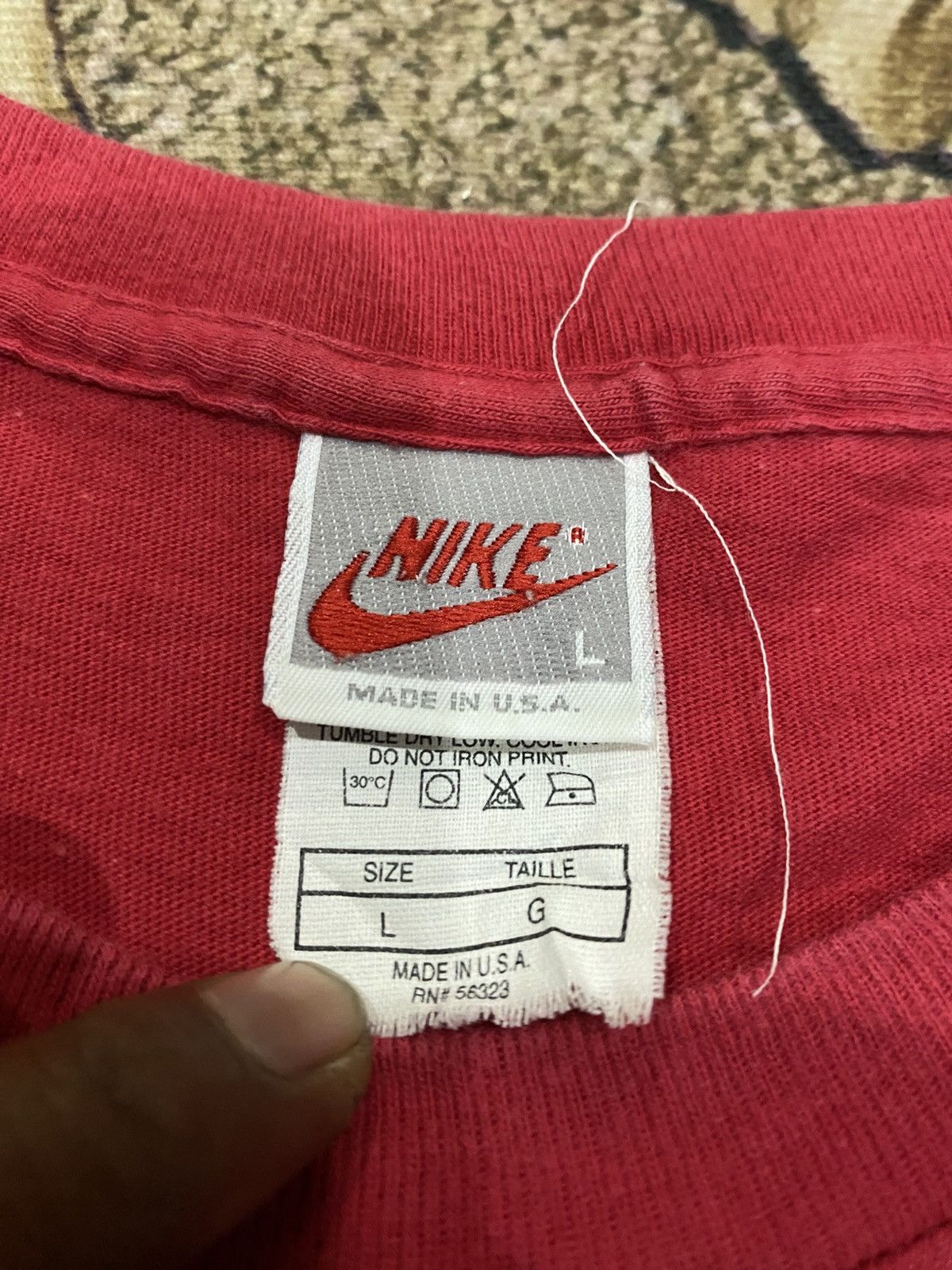 Jordan Brand × Nike × Vintage vtg overprint nike jordan shirt Size US XL / EU 56 / 4 - 5 Thumbnail