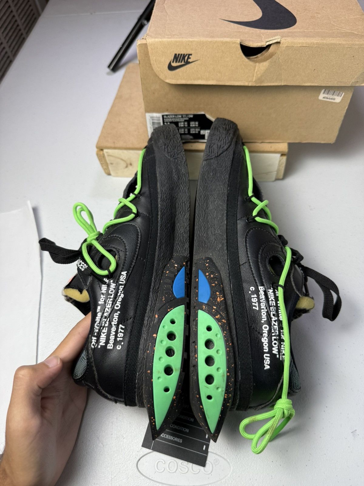 Nike × Off-White Used 2022 Nike Off-White x Blazer Low 'Black' Sz 11 Size US 11 / EU 44 - 10 Thumbnail