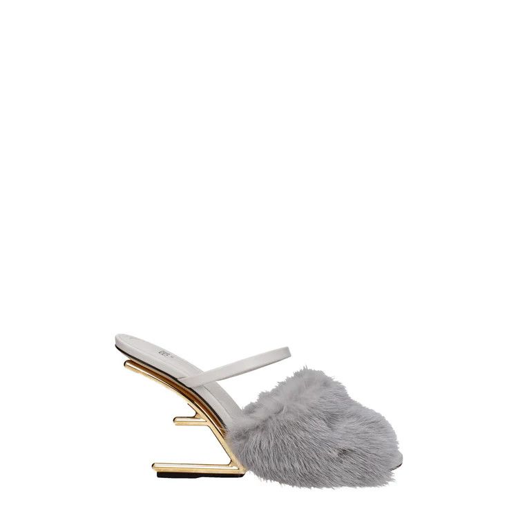 Fendi ob1o1e1124 Mink Sandals in Grey Size US 10 / IT 40 - 1 Thumbnail