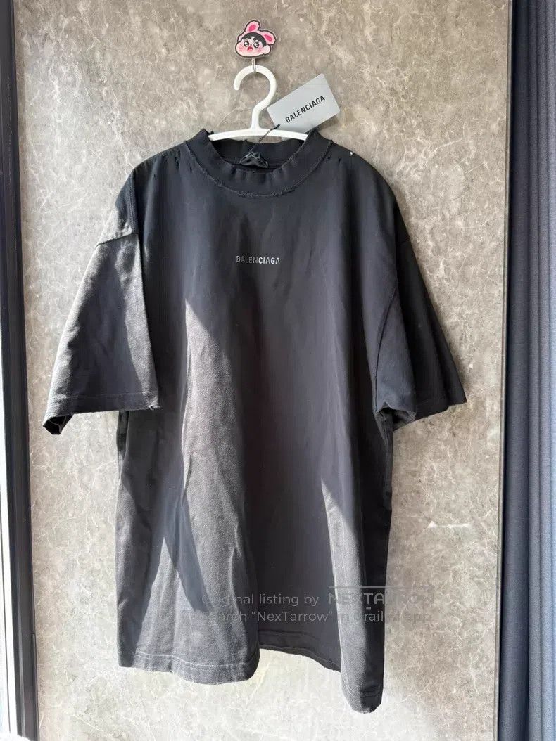 Balenciaga Balenciaga Front and Back Crystal Logo Short Sleeve Size US S / EU 44-46 / 1 - 1 Thumbnail