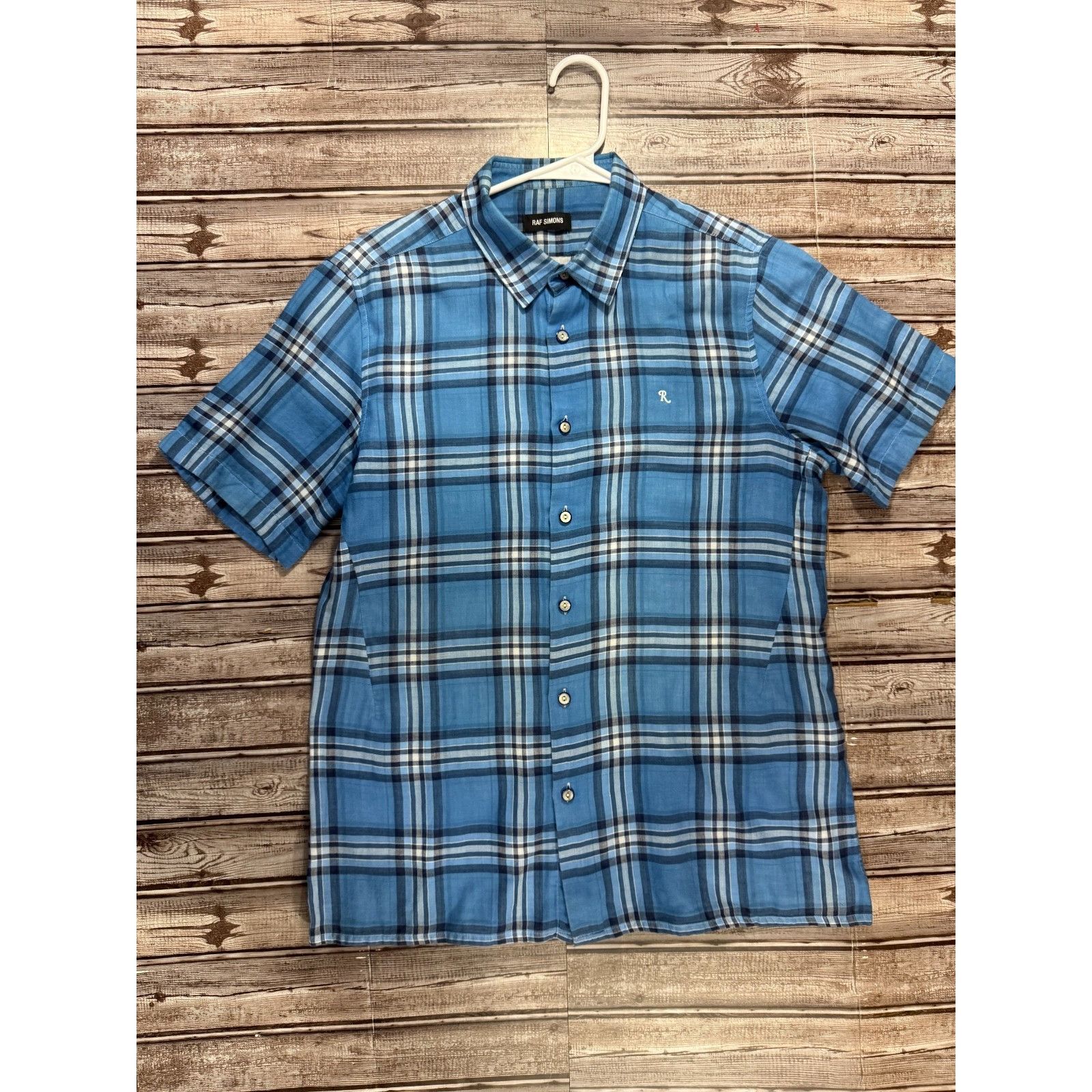 Raf Simons RAF SIMONS Short sleeve button down plaid shirt size 50 colo Size US M / EU 48-50 / 2 - 1 Thumbnail