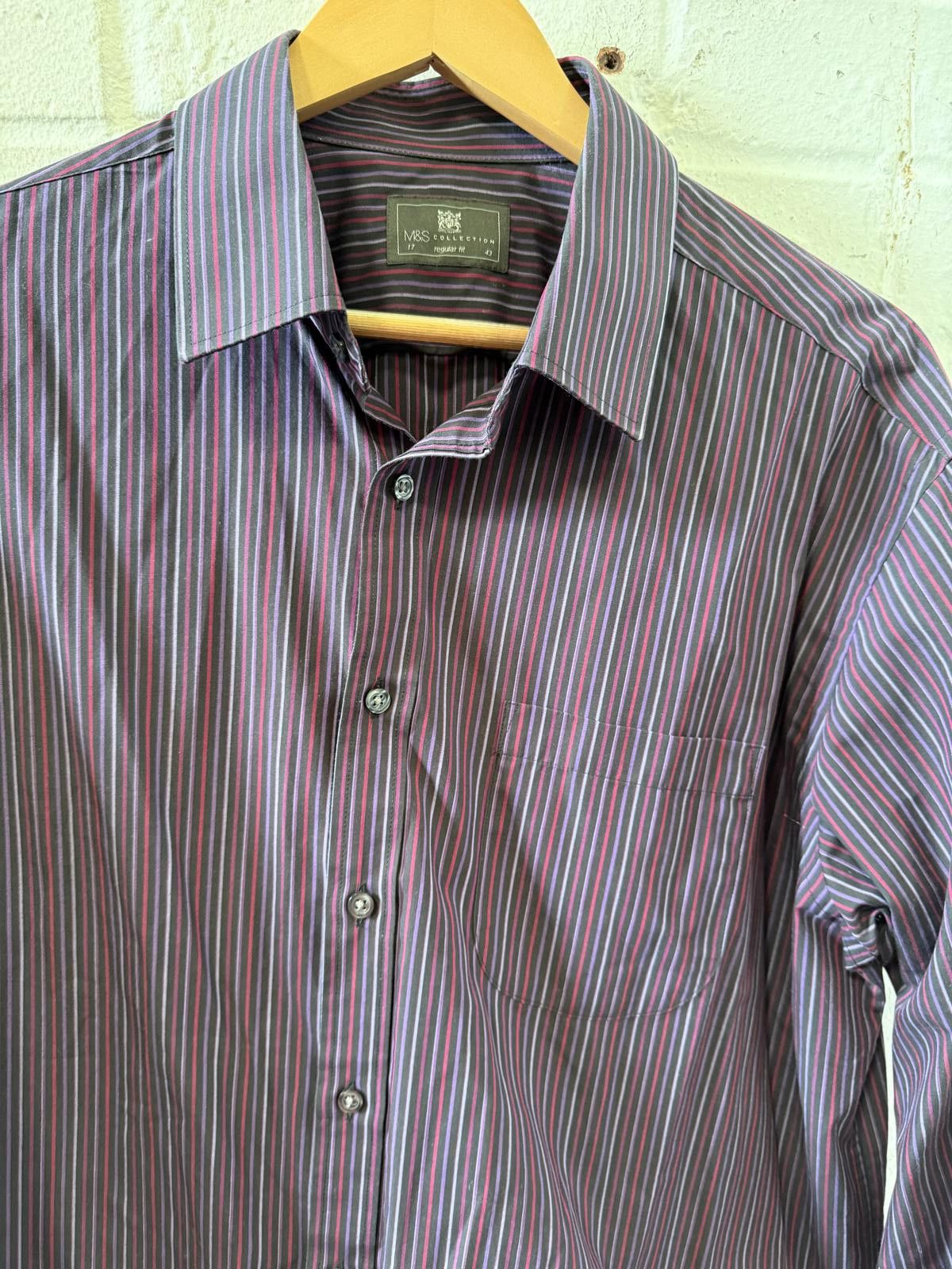 Van Heusen Van Heusen Men's Dress Shirt - Striped, Long Sleeve Size 38R - 2 Thumbnail