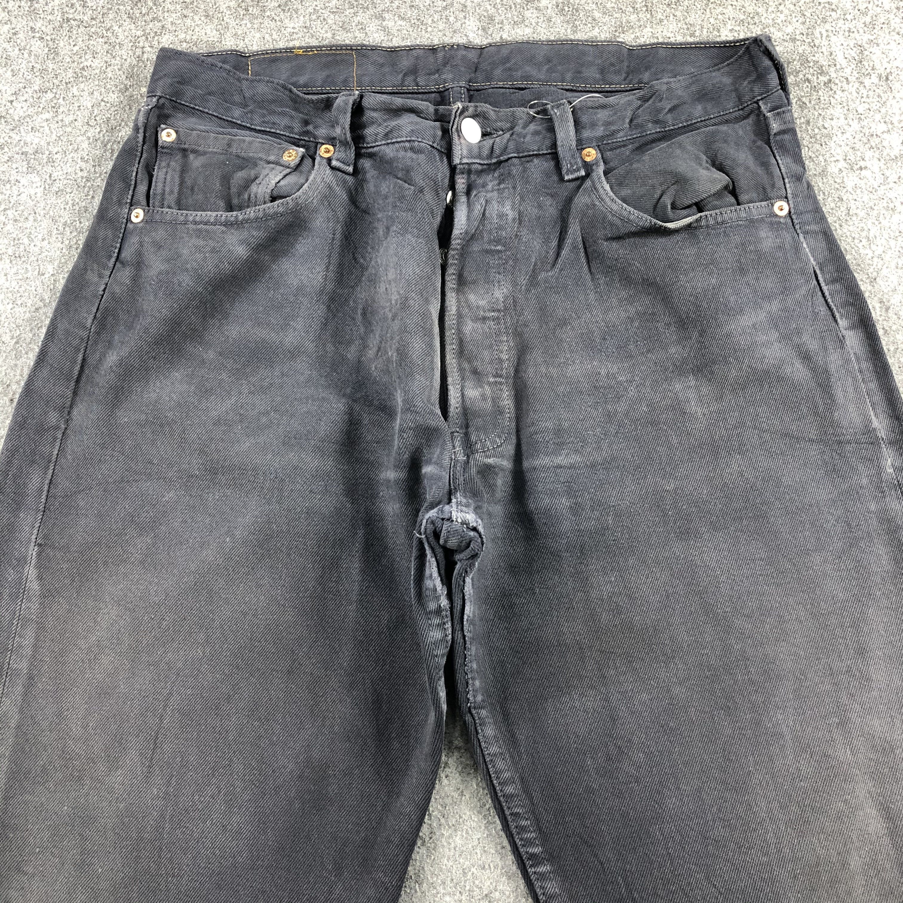 Levi's Vintage 90s Ripped Levis 501 Earth Tone Jeans-J1414 Size US 34 / EU 50 - 3 Thumbnail