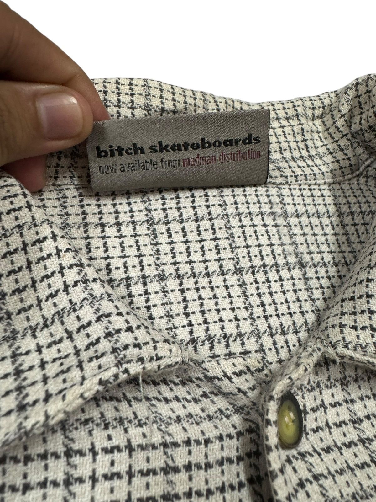 Vintage Vtg🔥90’s Bitch Skateboards Flannel Button Ups Size US L / EU 52-54 / 3 - 8 Thumbnail