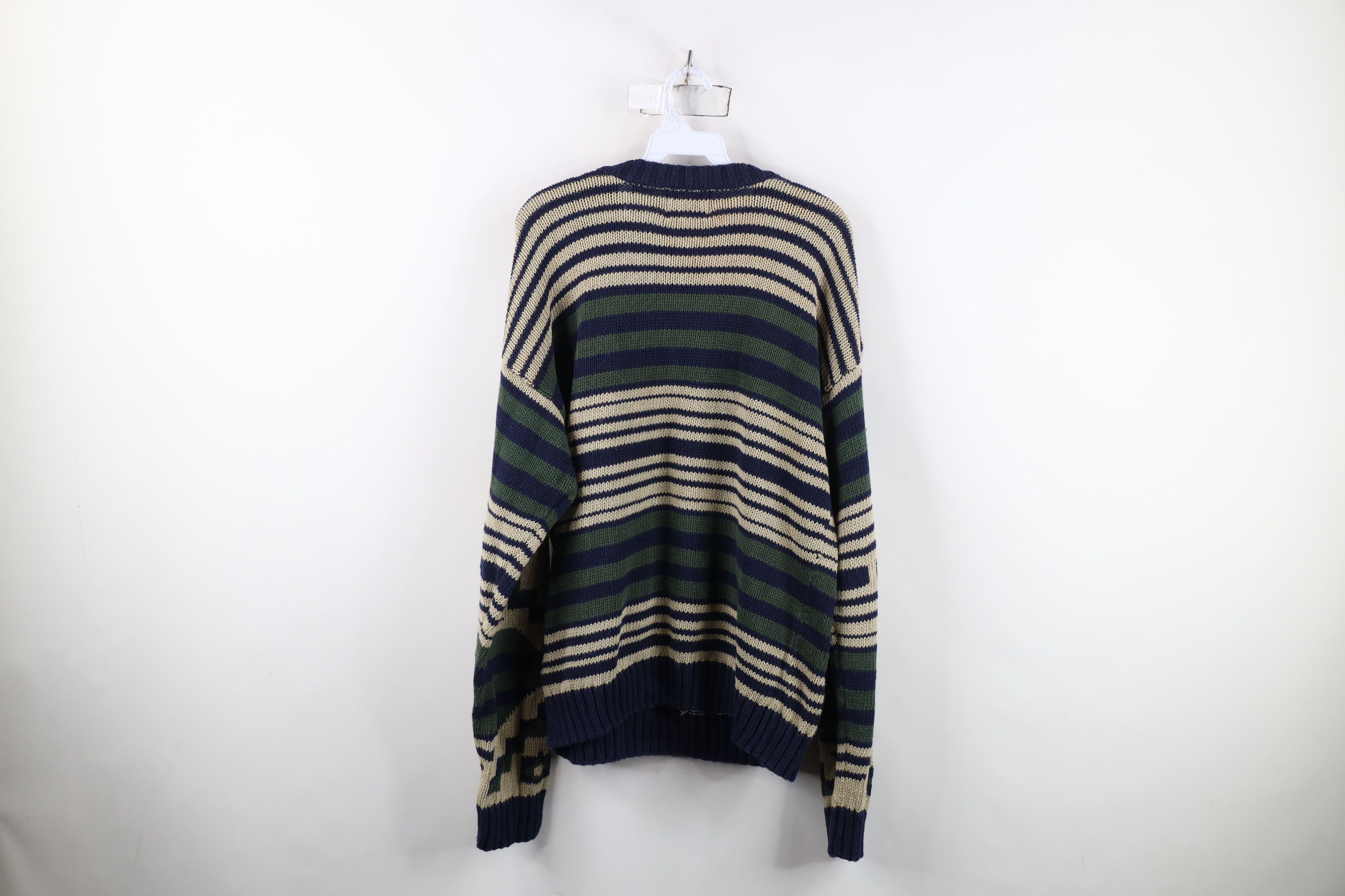 Vintage Vintage 90s Streetwear Geometric Knit Crewneck Sweater Size US L / EU 52-54 / 3 - 10 Thumbnail