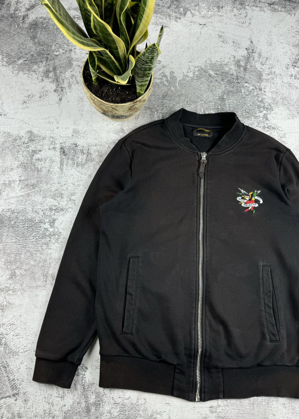 Ed Hardy Ed Hardy Y2K Sun Faded Till Death Bomber Hoodie Pullovover Size US XL / EU 56 / 4 - 4 Thumbnail