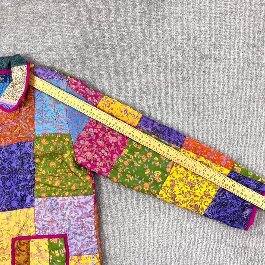 Vintage VINTAGE Willow Ridge Jacket Adult Womens Small Patchwork Silk Grannycore Cottage BOHO Size S / US 4 / IT 40 - 6 Thumbnail