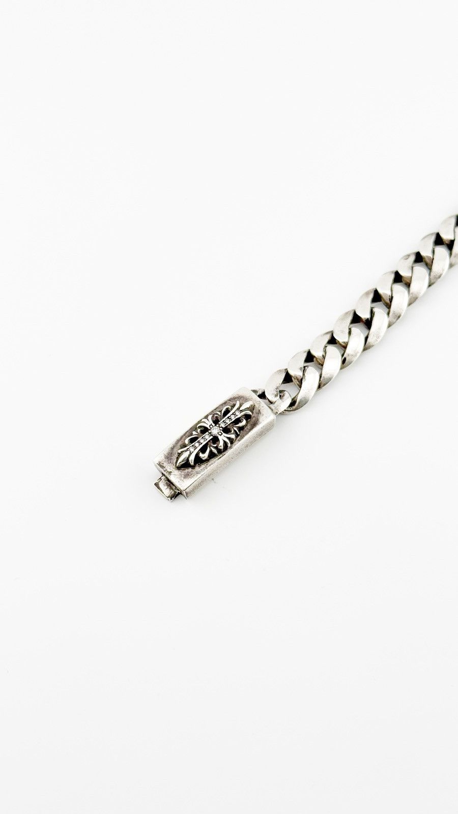 Chrome Hearts RARE! Chrome hearts Diamond ID Bracelet Cuban Size ONE SIZE - 2 Thumbnail