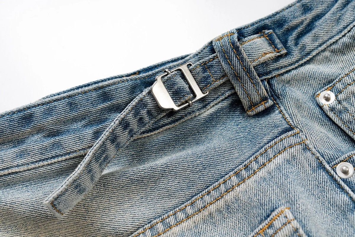 Japanese Brand Street washed hip hop skateboard denim shorts Size US 34 / EU 50 - 8 Thumbnail