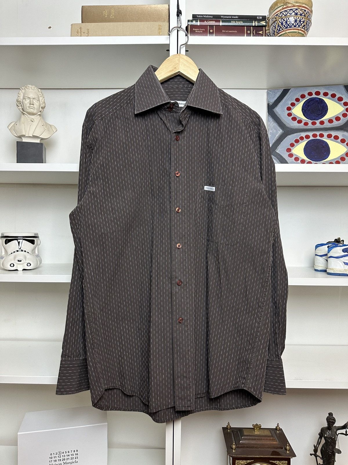 Dolce & Gabbana Dolce & Gabbana brown button up shirt Size US L / EU 52-54 / 3 - 1 Thumbnail
