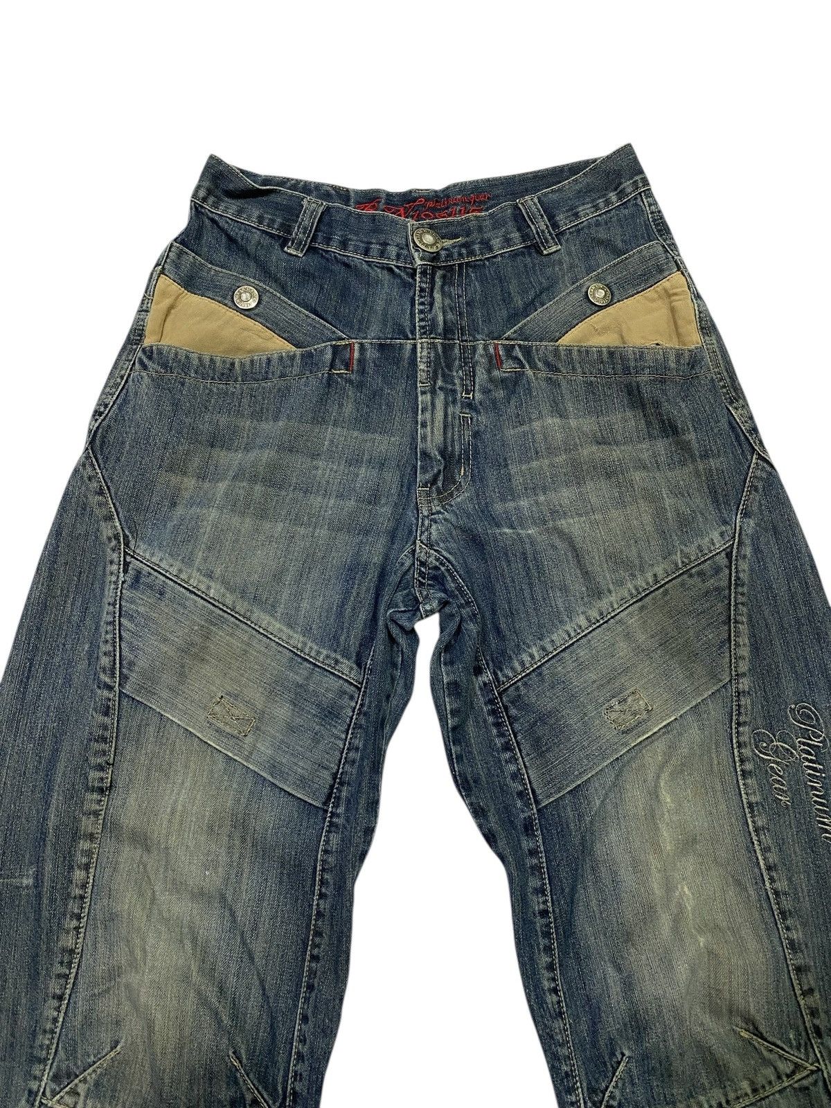 JNCO Japanese brand X Platinum gear baggy jeans Size US 31 - 13 Thumbnail