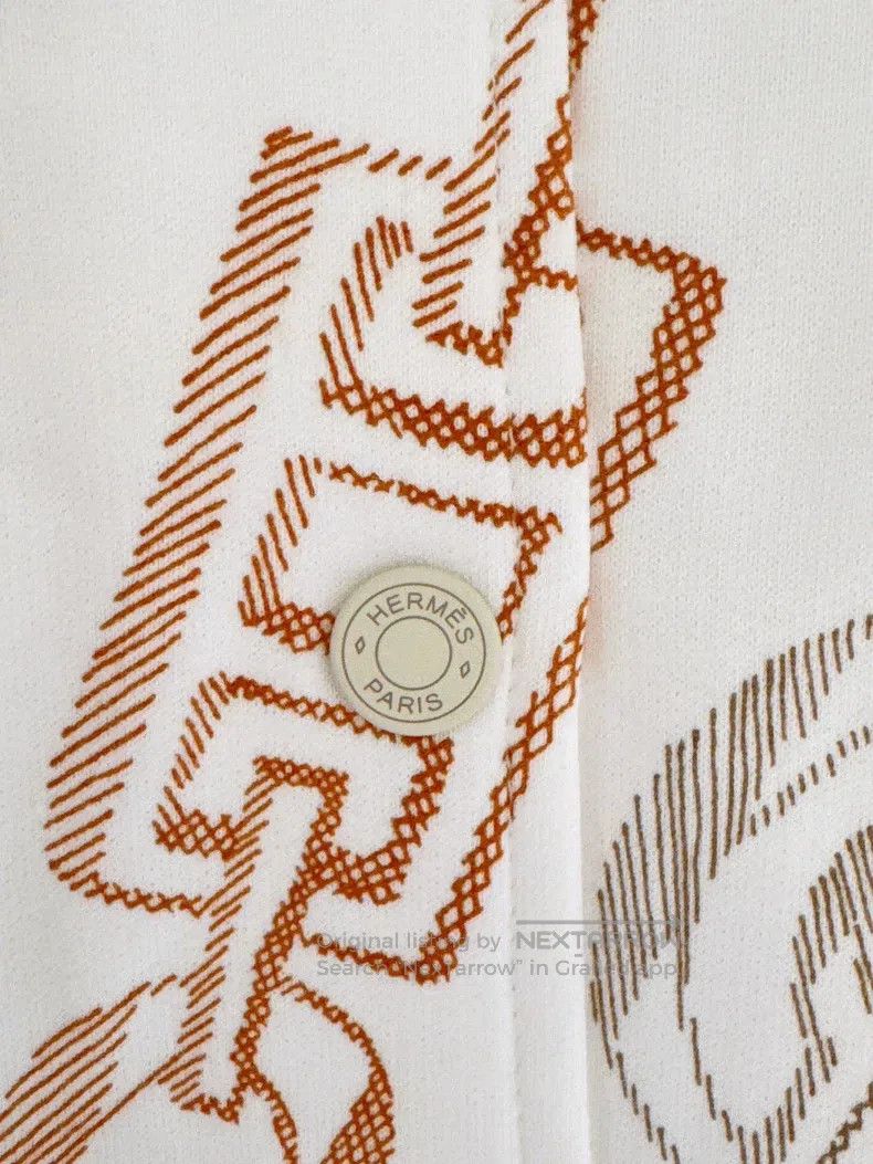 Other Hermes Spinning Rhythm White Baseball Jacket Size XS / US 0-2 / IT 36-38 - 7 Thumbnail