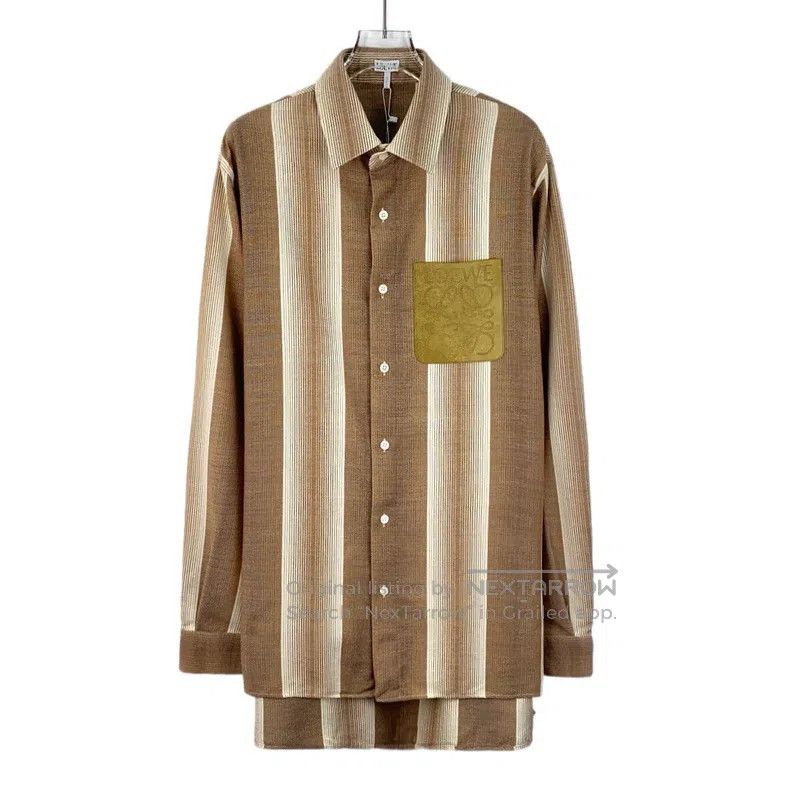 Other Loewe size 39 Color Block Stripe Logo Leather Patch Wool La Size US M / EU 48-50 / 2 - 1 Thumbnail