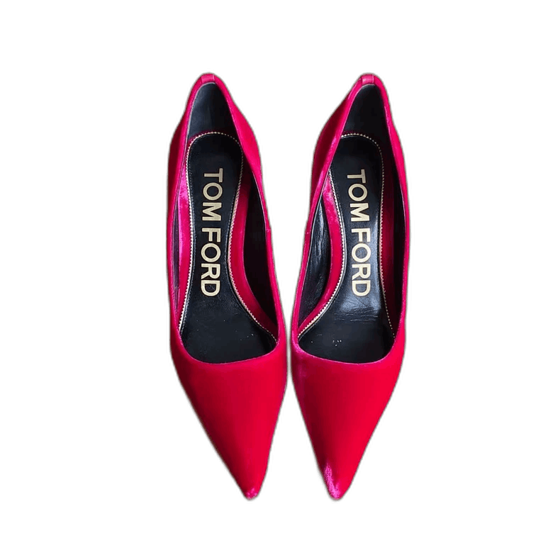 Tom Ford tom ford red velvet high heel shoes Size US 7.5 / EU 40-41 - 1 Thumbnail