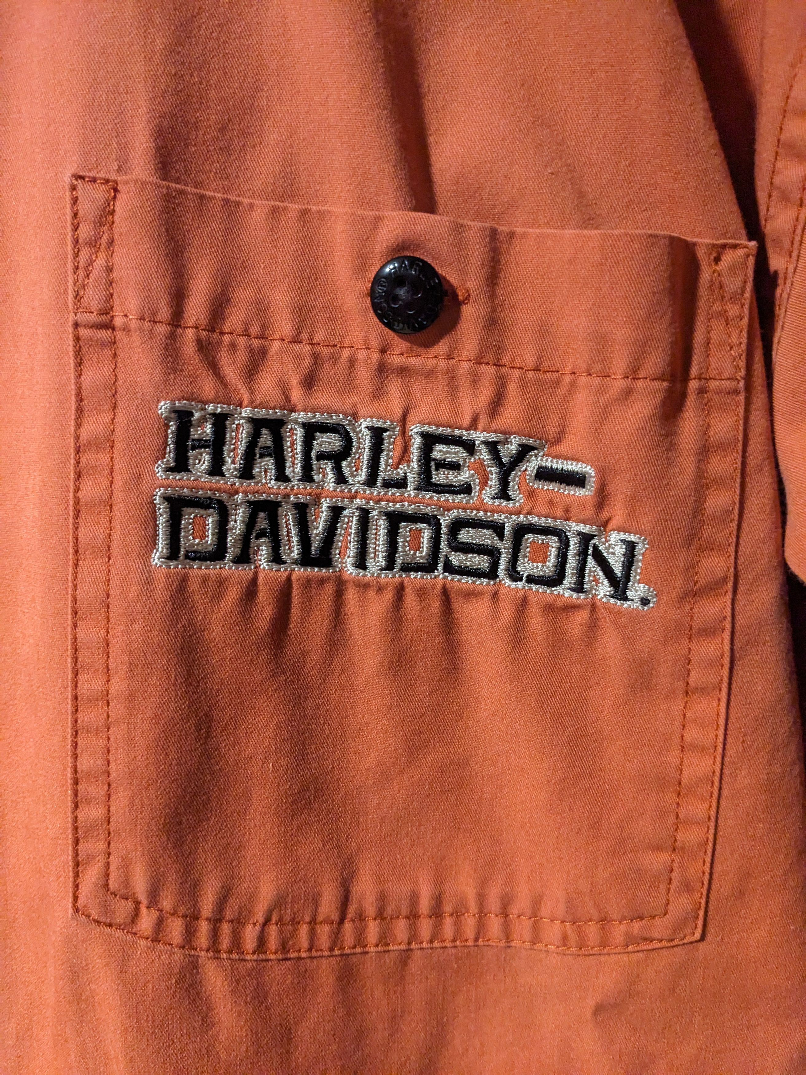 Harley Davidson × Vintage Vintage Y2K Harley Davidson Motorcycle Large Bowling Shirt Size US L / EU 52-54 / 3 - 4 Thumbnail