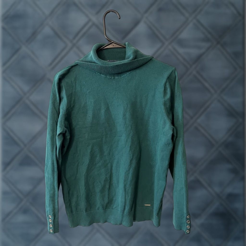 Tommy Hilfiger Tommy Hilfiger Womens Large Color Green Turtleneck Sweater Size L / US 10 / IT 46 - 1 Thumbnail