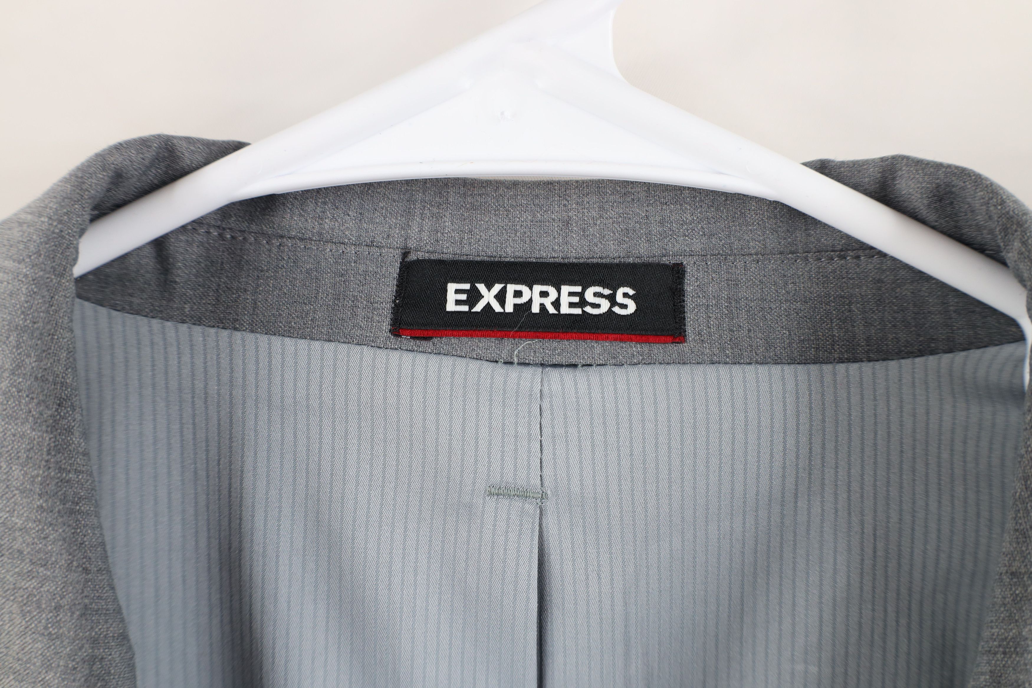 Express × Vintage Express Fit Performance Stretch Chambray Blazer Suit Jacket Size US XXL / EU 58 / 5 - 8 Thumbnail