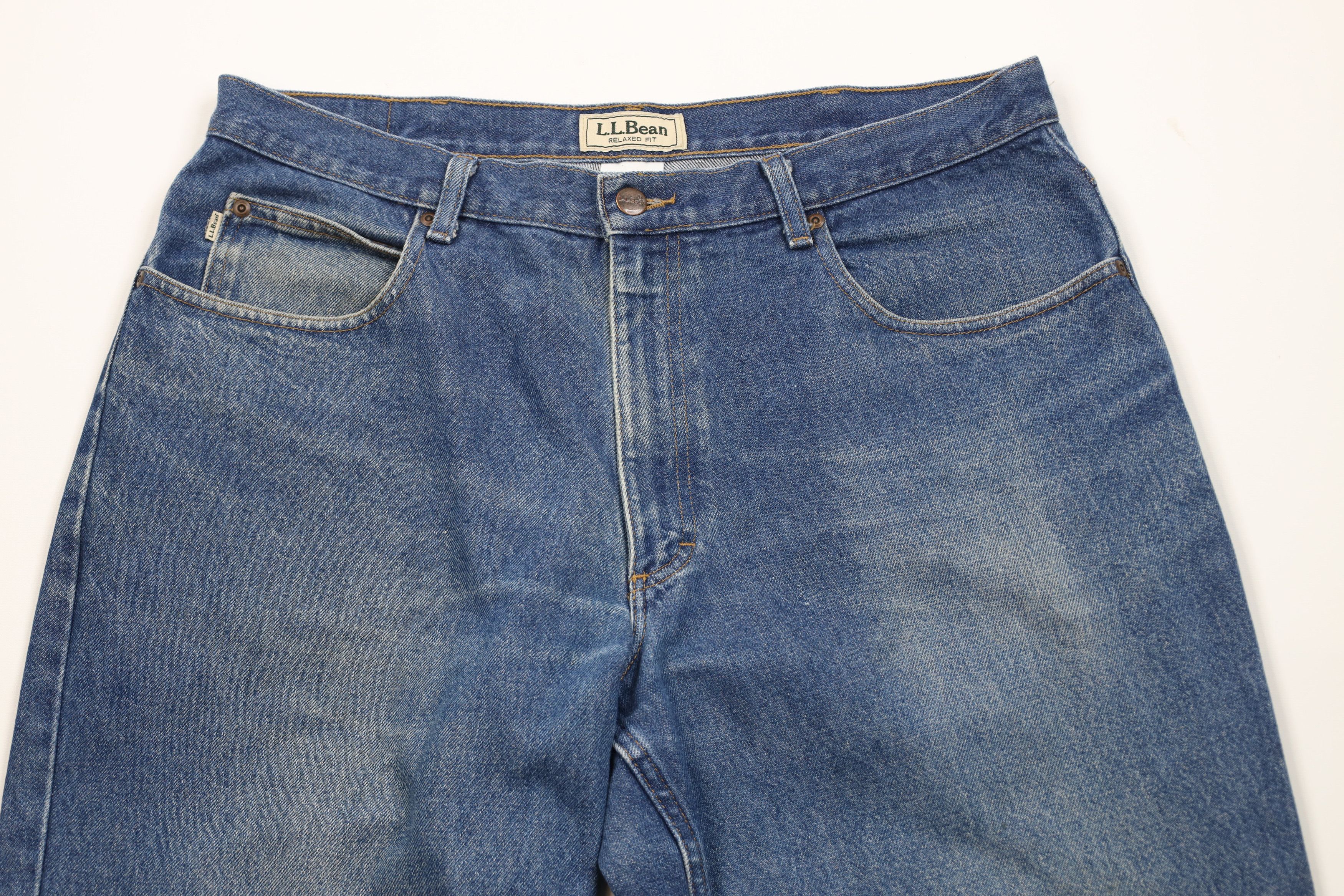 L.L. Bean Vintage Y2K LL Bean Relaxed Fit Denim Jeans Blue Cotton Size US 37 - 2 Thumbnail