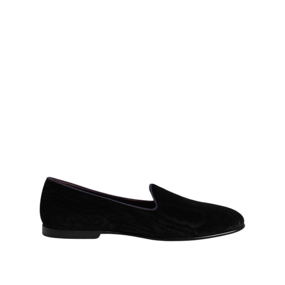 Dolce & Gabbana Dolce & Gabbana Black DG Crown Embroidery Loafers Slip On Sh Size US 9 / EU 42 - 4 Thumbnail