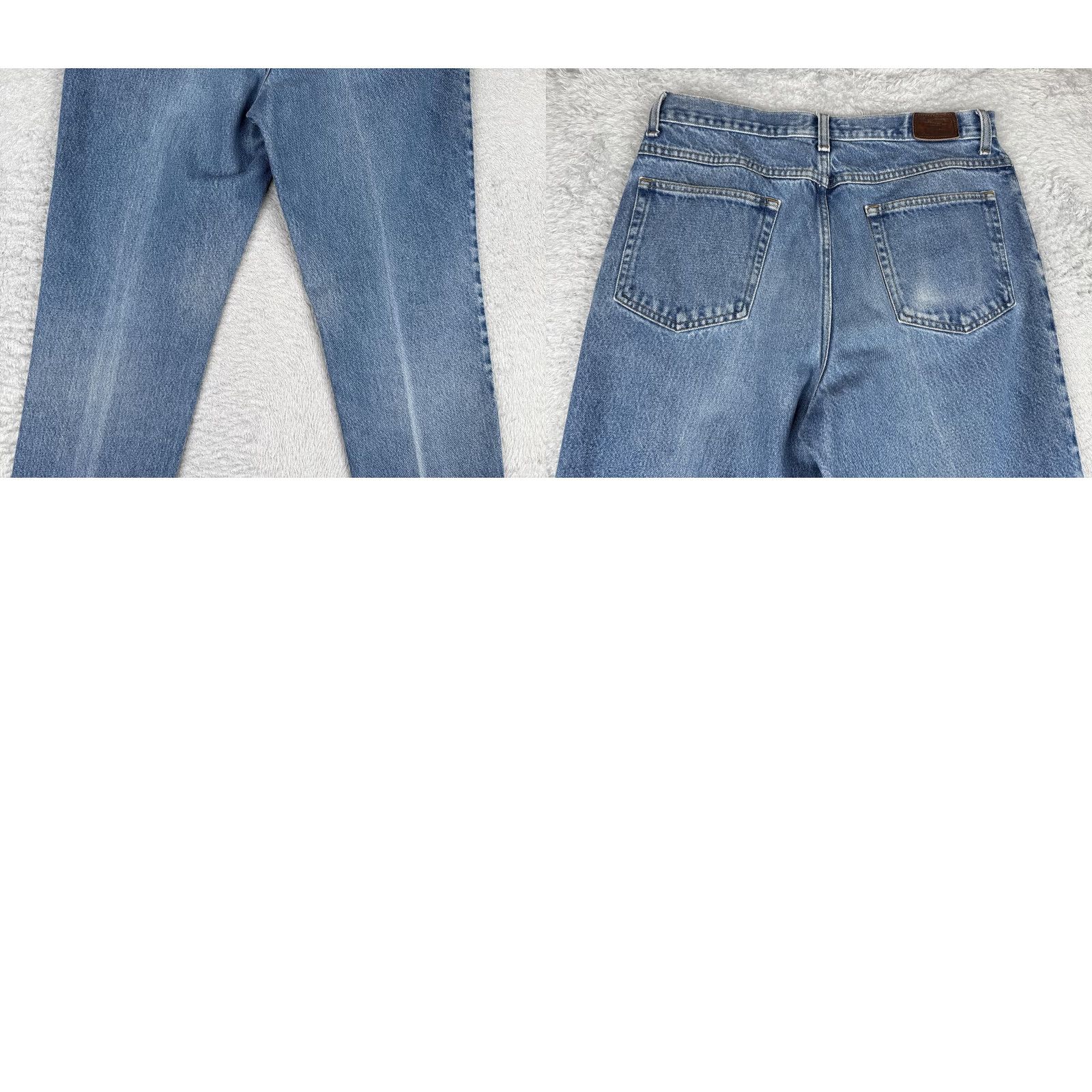 Vintage L.L.Bean Jeans Mens 33x30 Blue 5-Pocket Classic Fit Straight Leg Cotton Denim Size US 33 - 10 Thumbnail