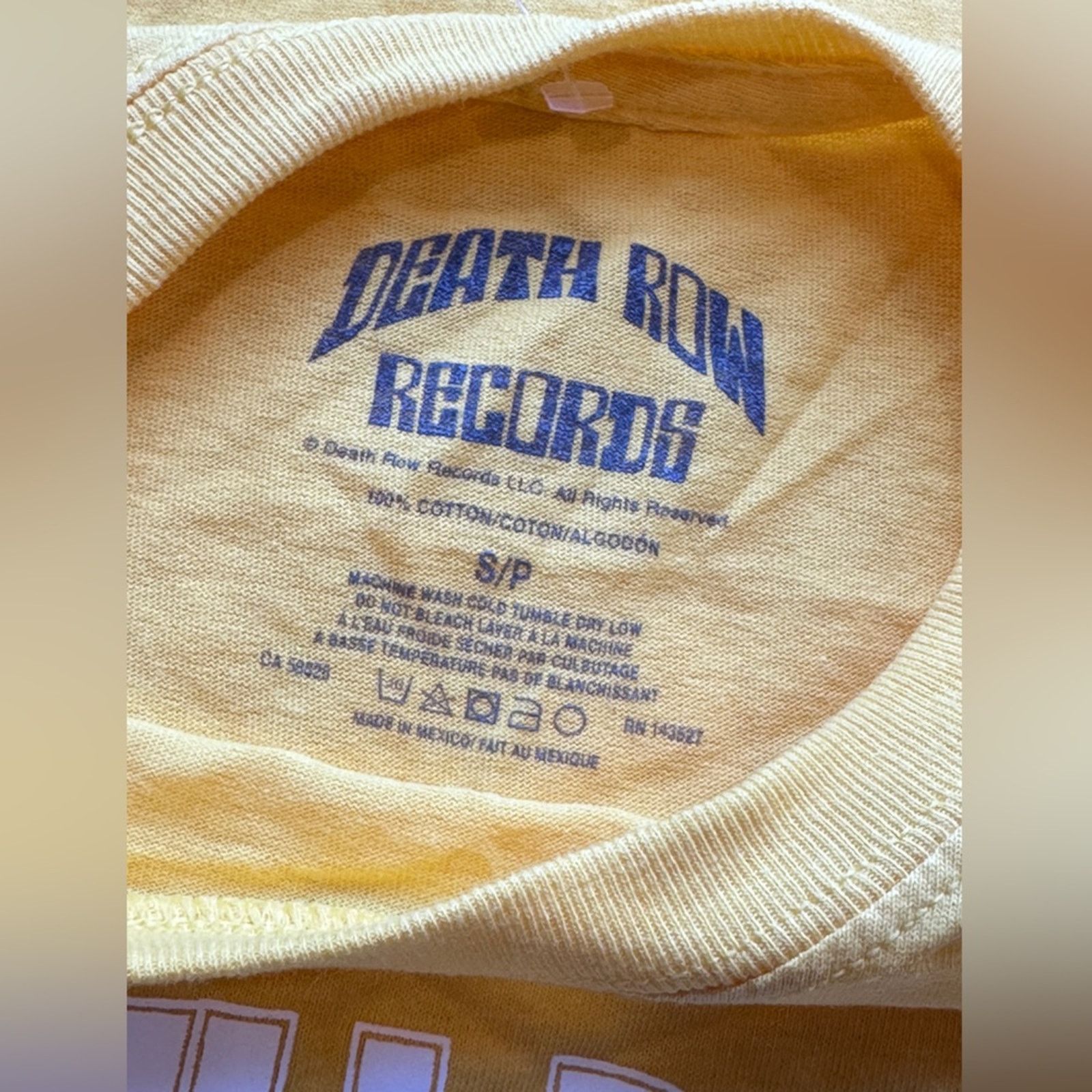 Death Row Records NWOT Death Row Records Core Chair Logo Tee in Yellow Size US S / EU 44-46 / 1 - 2 Thumbnail