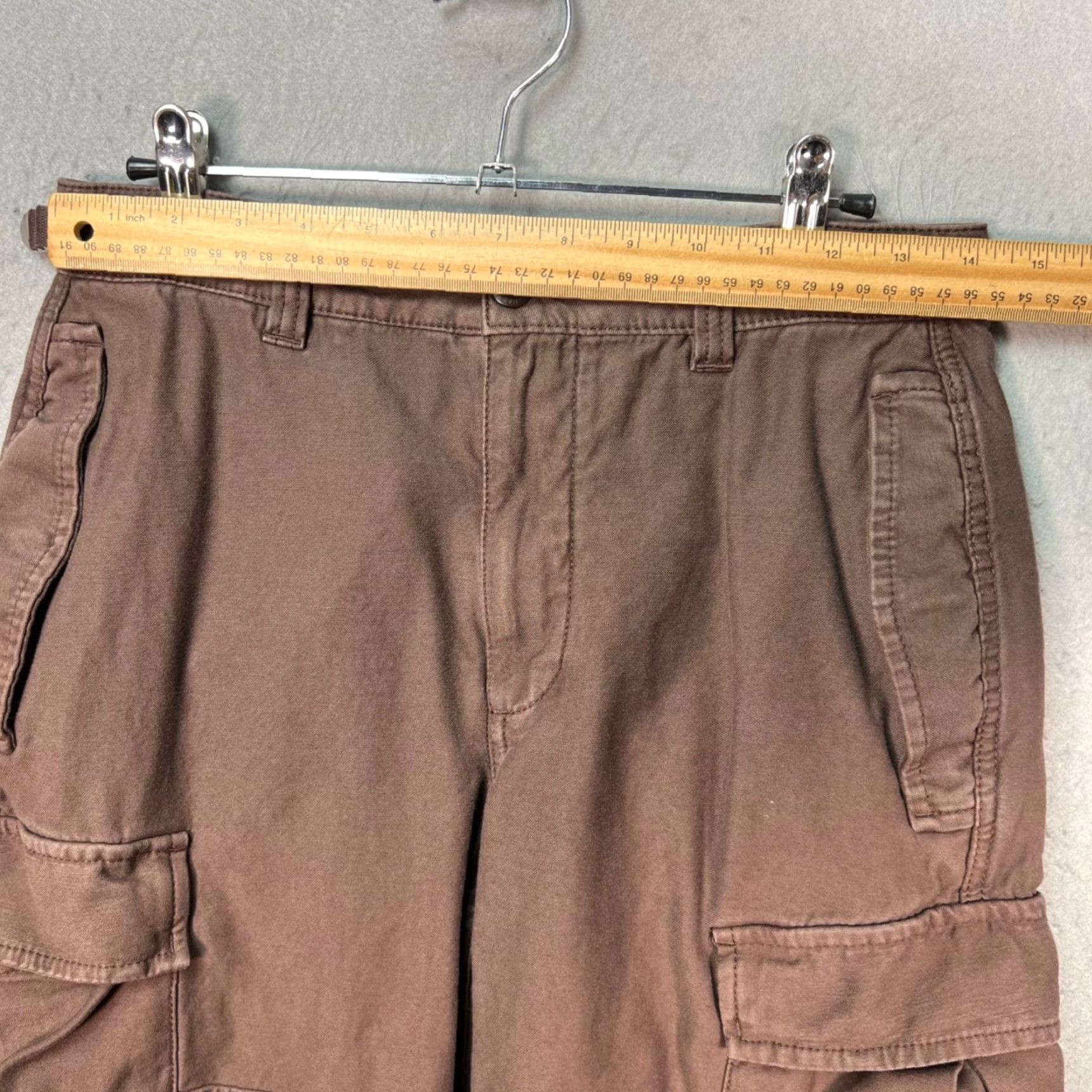 TNA TNA Surplus Cargo Pants Brown 100% Cotton With Pockets & Elastic Cuffs Womens Size 4 Straight Inseam 28" Front Flat Size 27" / US 4 / IT 40 - 5 Thumbnail