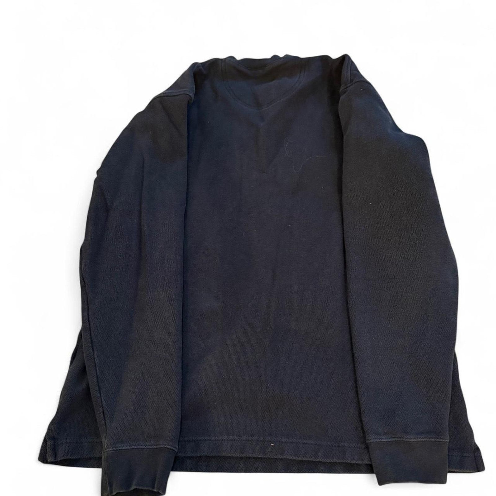 Faconnable Vintage Faconnable Navy V-Neck Pullover Sweater L Size US L / EU 52-54 / 3 - 5 Thumbnail