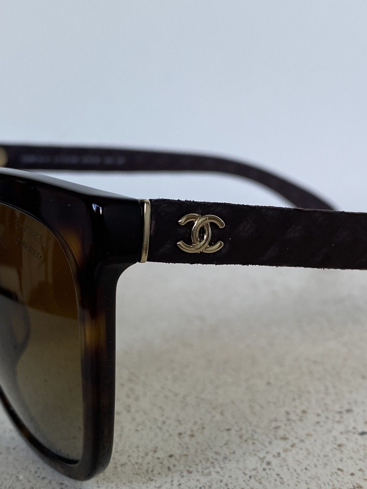 Chanel NEW! Chanel CC 5288 Quilted sunglasses in Brown Size ONE SIZE - 3 Thumbnail