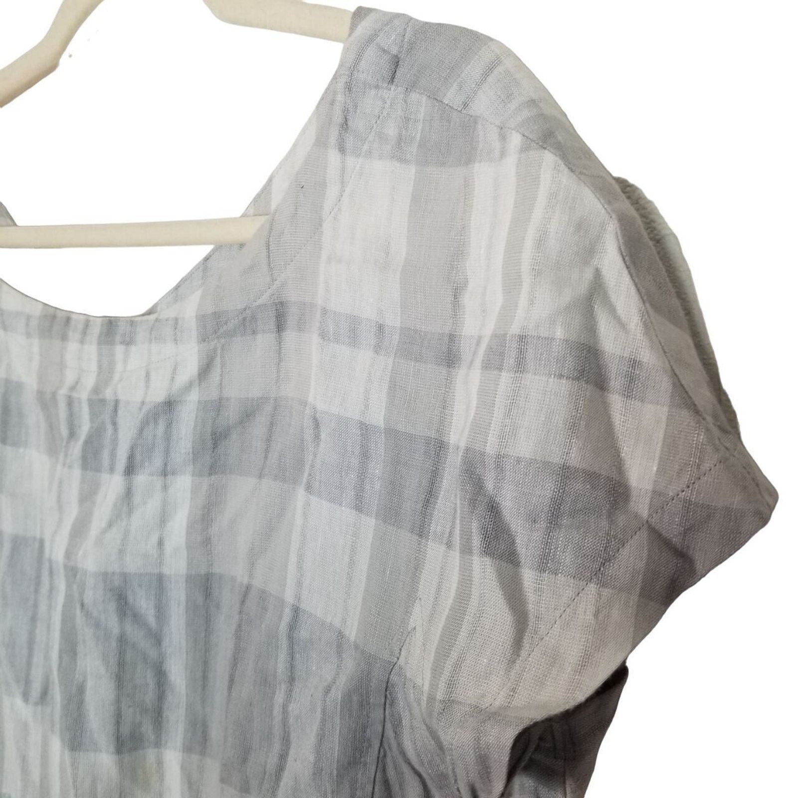 Eileen Fisher Eileen Fisher Womens Plaid Tunic Dress Size S Lagenlook Size S / US 4 / IT 40 - 5 Thumbnail