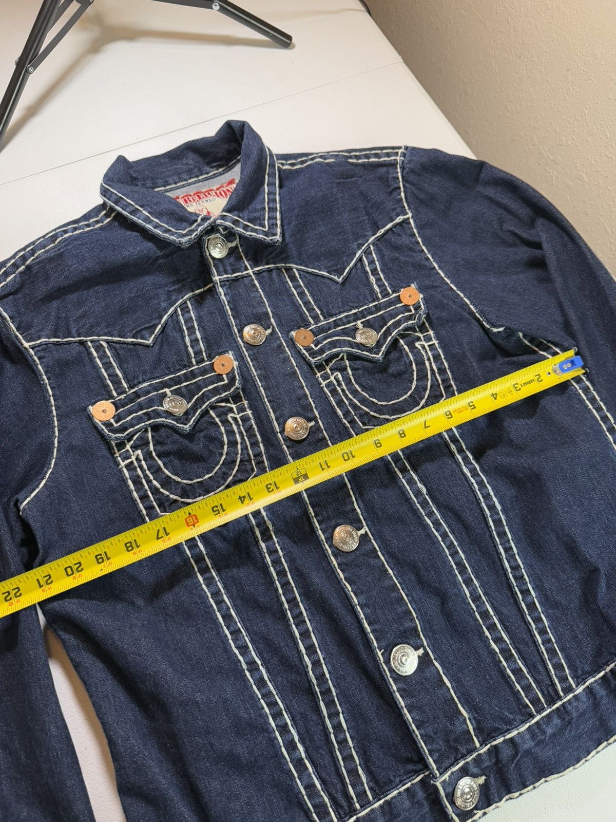 True Religion Y2K True Religion Thick Stitch Blue Denim Jacket Sz XXL Size US XXL / EU 58 / 5 - 7 Thumbnail