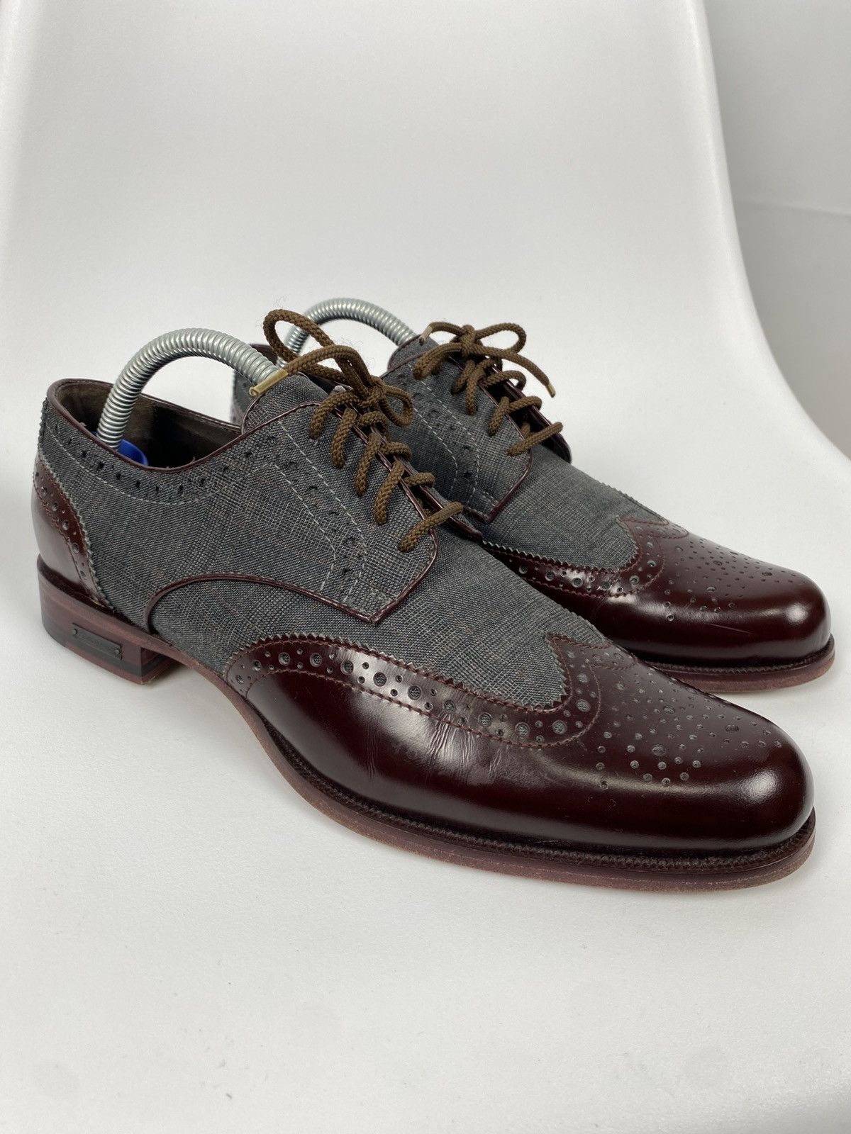 Dsquared2 Derby Brogues Denim Leather Size 40.5 Shoes, Women's