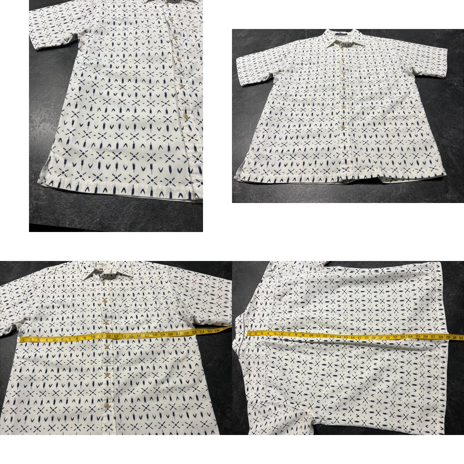 Vintage Hilfiger Surf Co. Button Up Men's Vintage Short Sleeve Shirt M White Medium Mens Size US M / EU 48-50 / 2 - 8 Thumbnail