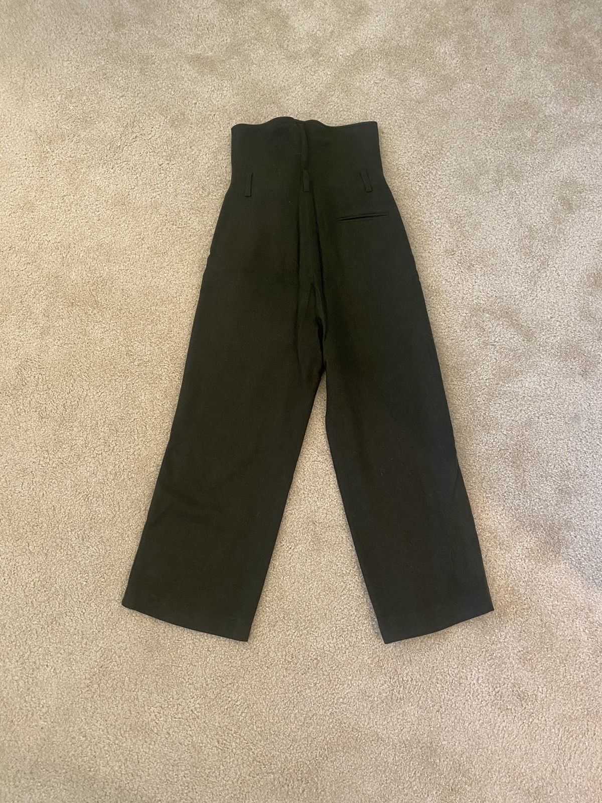 image of Sangiev Green Folded Waist Trousers in Grey, Men's (Size 32)