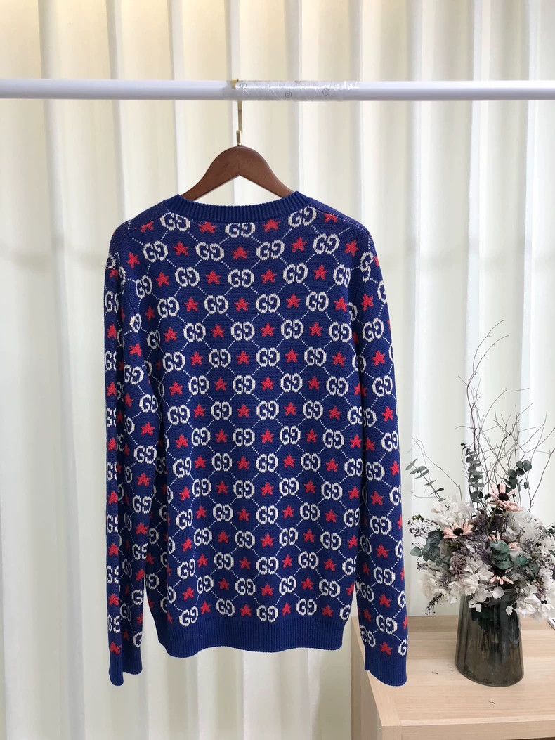 Gucci Gucci Double G star jacquard men's and women's wool sweater Size US M / EU 48-50 / 2 - 3 Thumbnail
